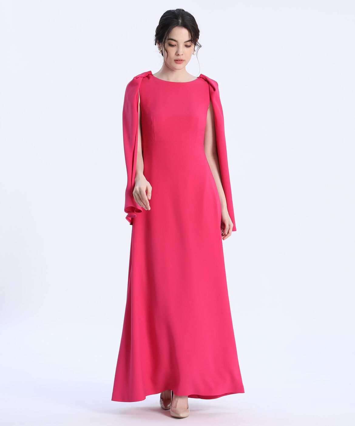 Maglie le cassetto「《M Maglie le cassetto》ケープ付3WAYロングドレス」|ワンピース|