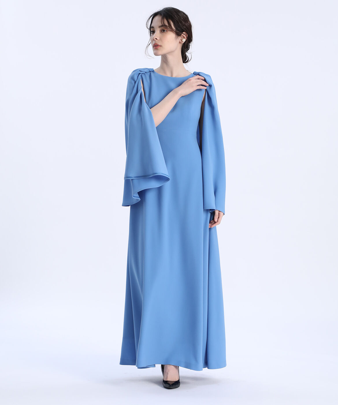 Maglie le cassetto「《M Maglie le cassetto》ケープ付3WAYロングドレス」|ワンピース|