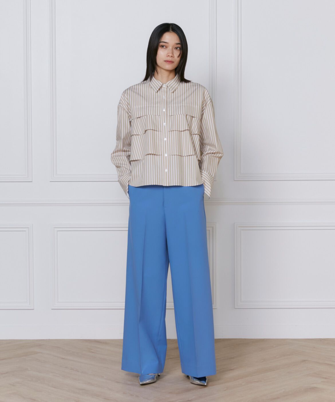 INED「《大きいサイズ》美脚ワイドパンツ」|その他|