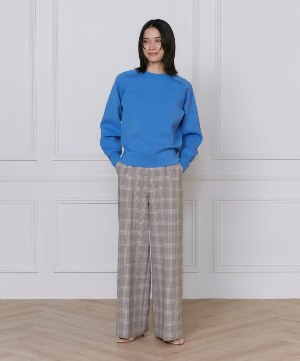 INED「《大きいサイズ》美脚ワイドパンツ」|その他|