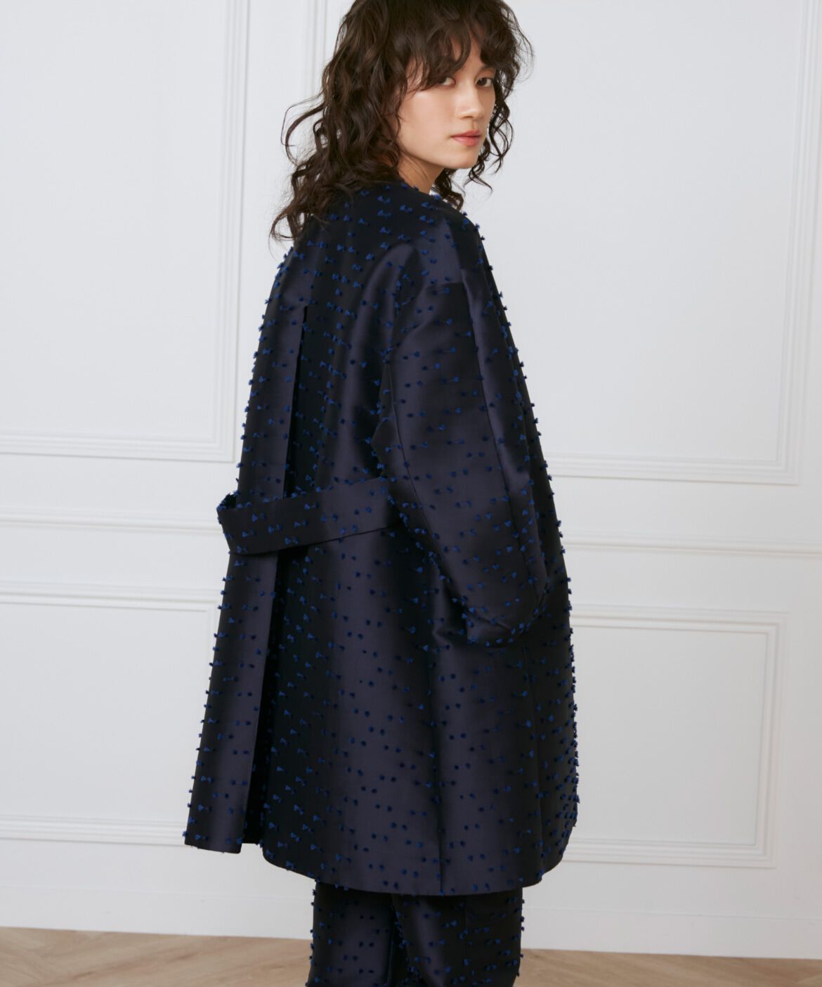 INED「ノーカラーAラインコート《la veille by SUPERIOR CLOSET》」|ピーコート|