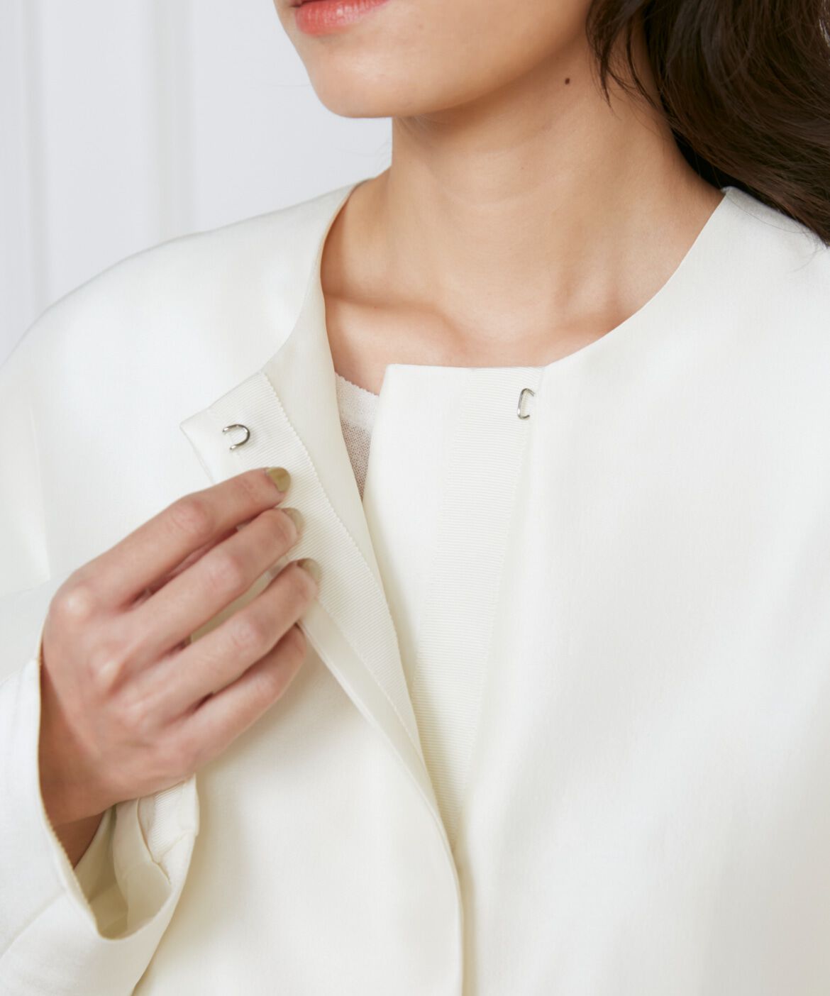 INED「ノーカラーAラインコート《la veille by SUPERIOR CLOSET》」|ピーコート|