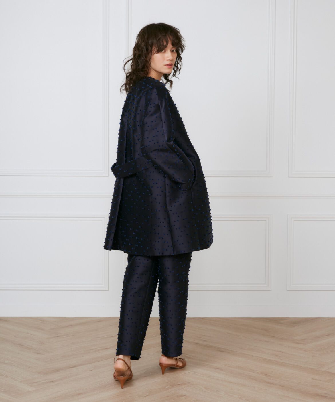 INED「ノーカラーAラインコート《la veille by SUPERIOR CLOSET》」|ピーコート|