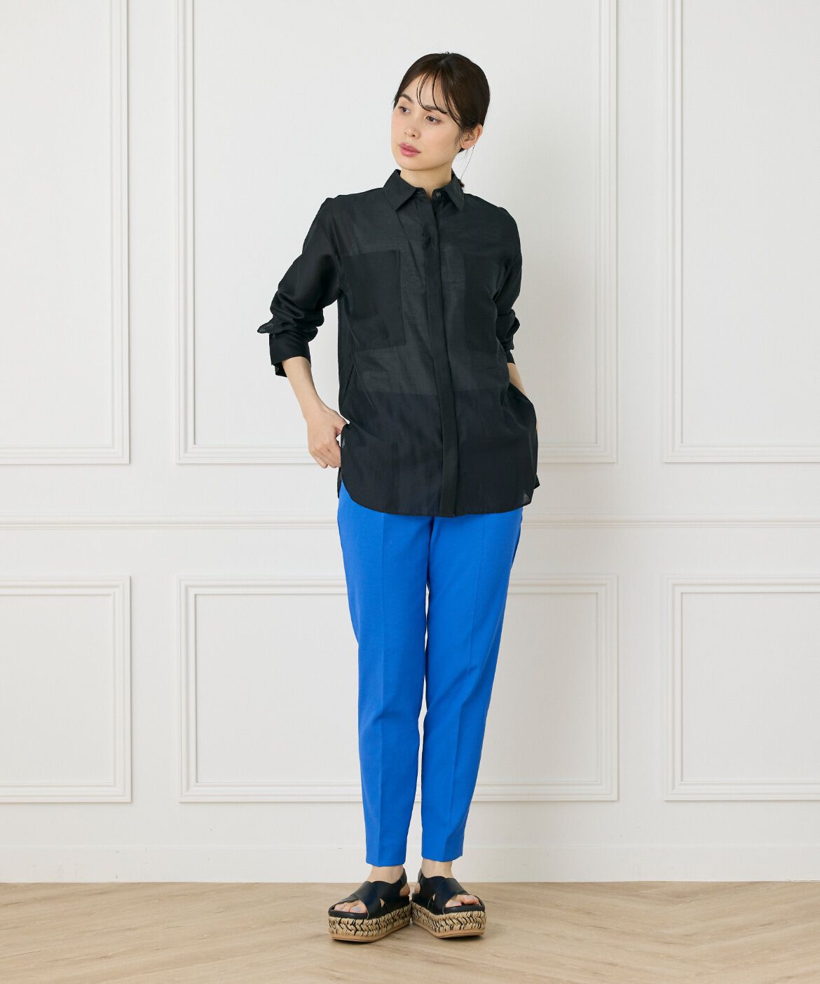 INED「《WEB限定カラー》オーガンジーシアーシャツ」|シャツ・ブラウス|