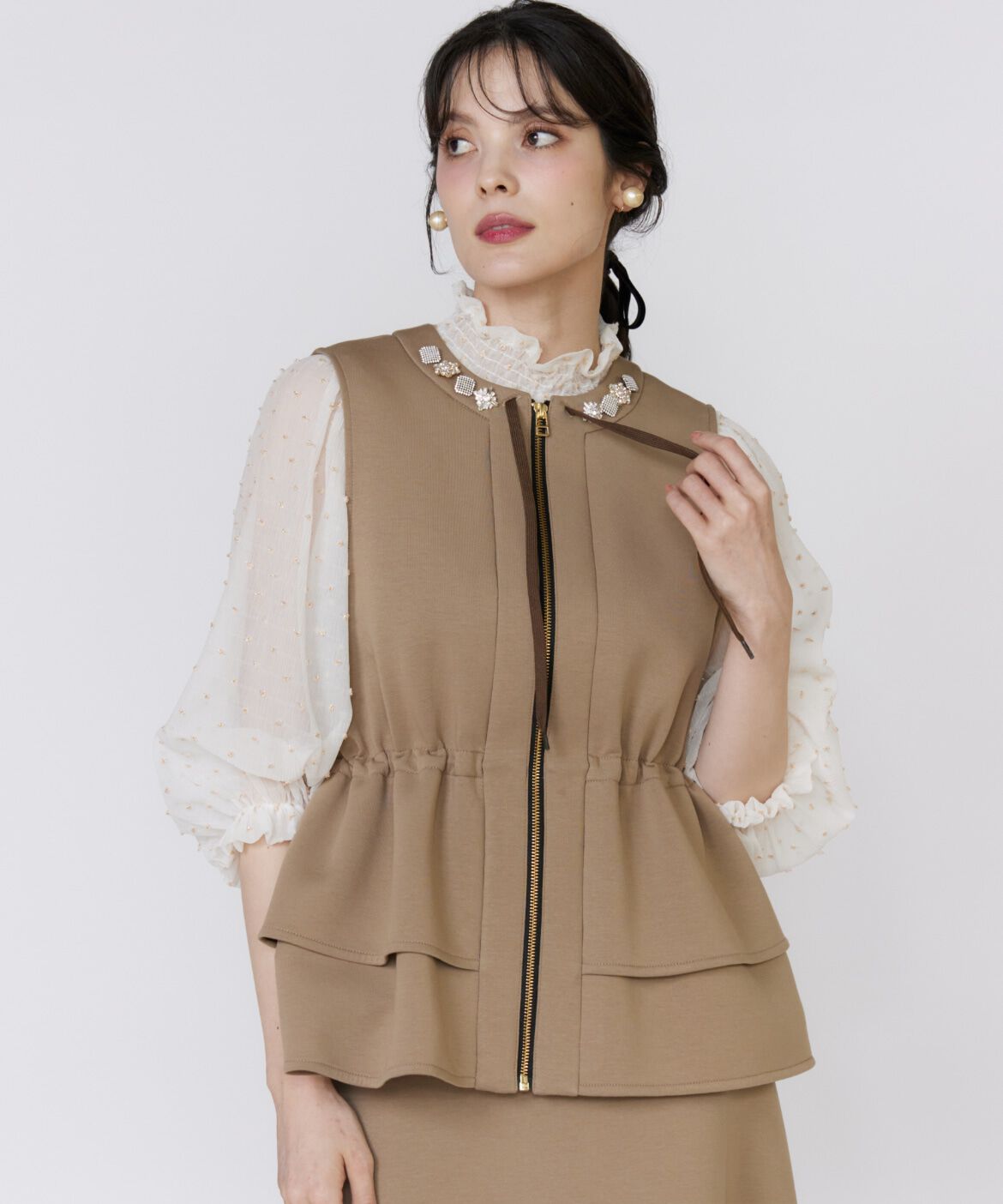 Maglie le cassetto「《ﾌﾗﾝﾄﾞﾙ45周年限定ｺﾚｸｼｮﾝ》《大きいｻｲｽﾞ》ﾍﾟﾌﾟﾗ  」|ダウンベスト・ベスト|