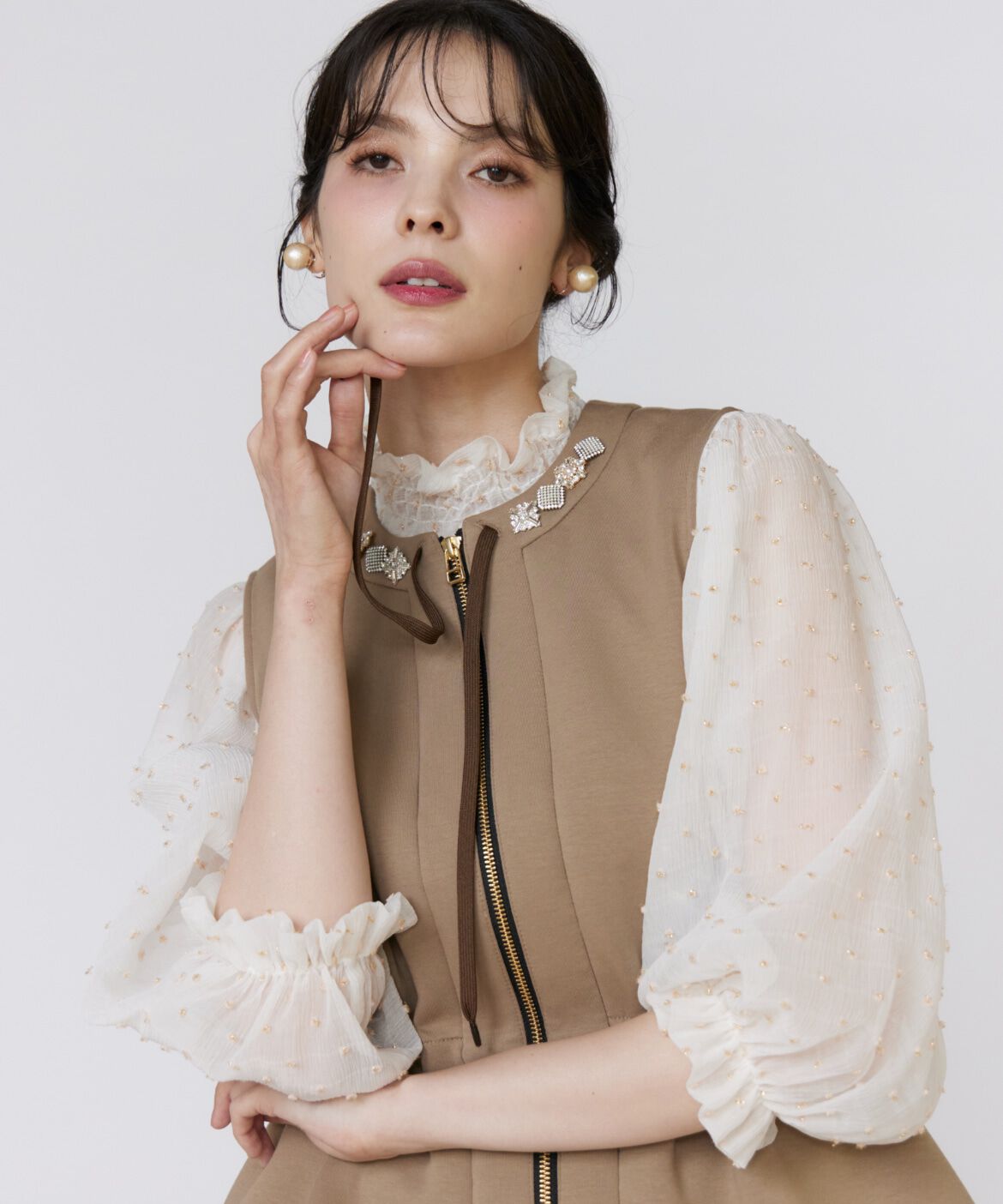 Maglie le cassetto「《ﾌﾗﾝﾄﾞﾙ45周年限定ｺﾚｸｼｮﾝ》《大きいｻｲｽﾞ》ﾍﾟﾌﾟﾗ  」|ダウンベスト・ベスト|