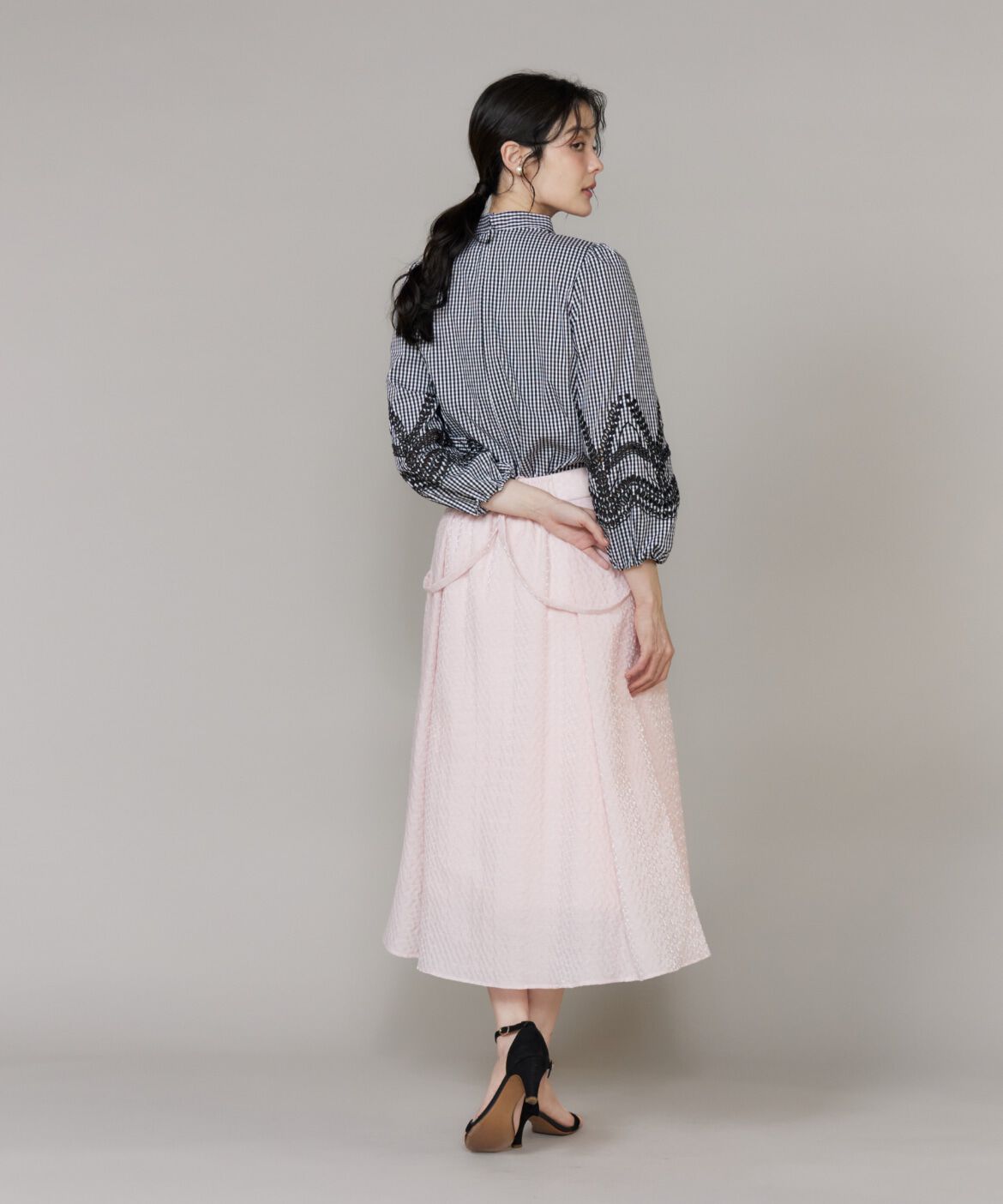 Maglie le cassetto「《大きいサイズ》ボーラーレースブラウス」|シャツ・ブラウス|