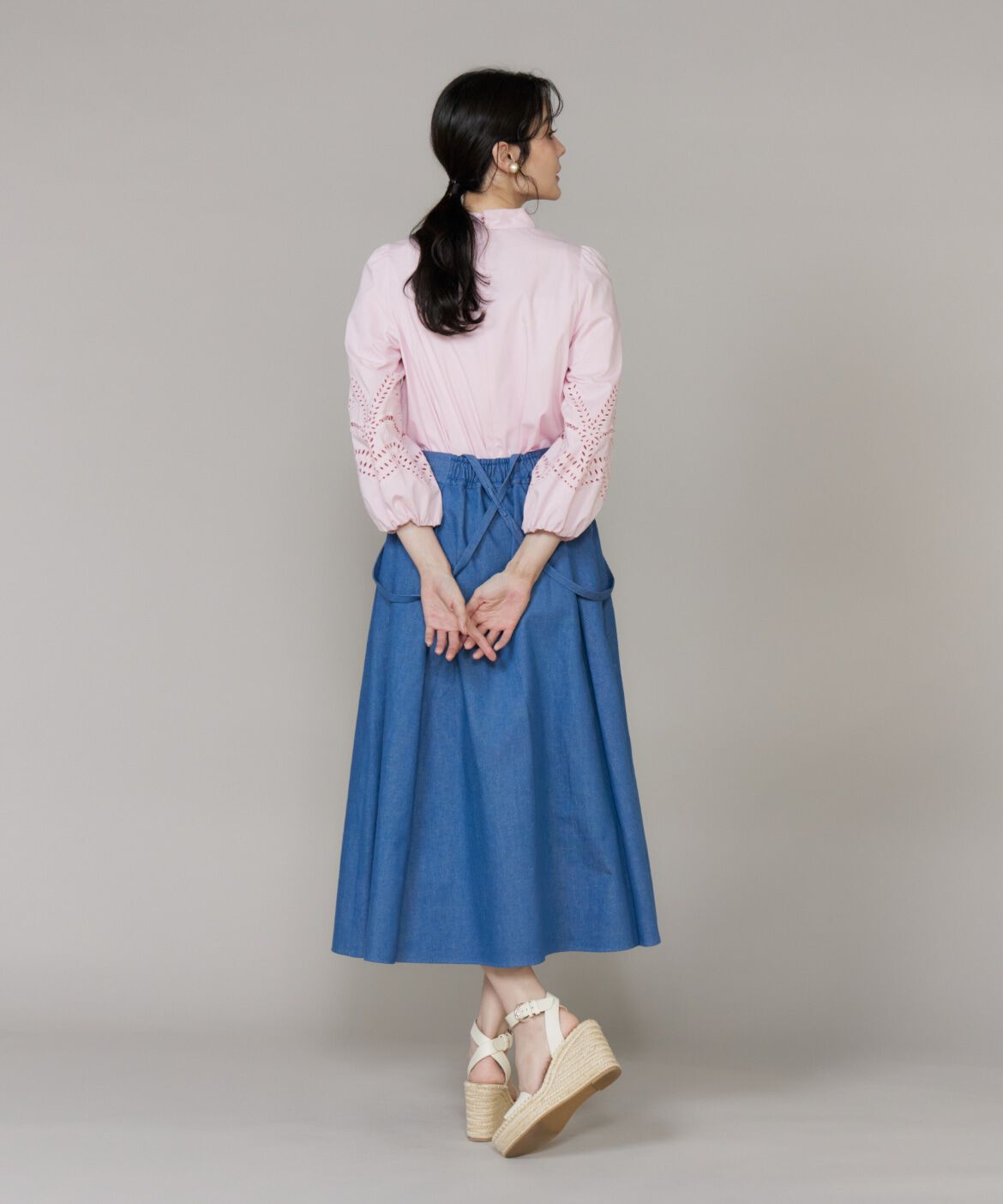 Maglie le cassetto「《大きいサイズ》ボーラーレースブラウス」|シャツ・ブラウス|