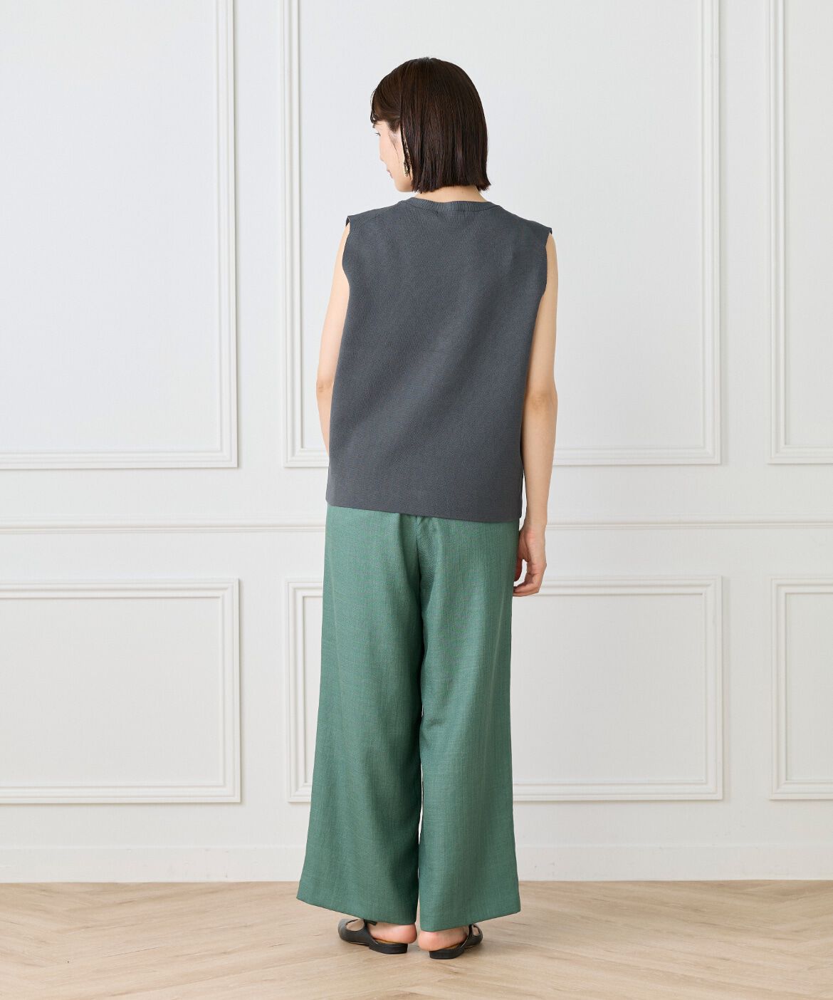 7-IDconcept.「《大きいサイズ》麻調ドロストイージーパンツ」|その他|