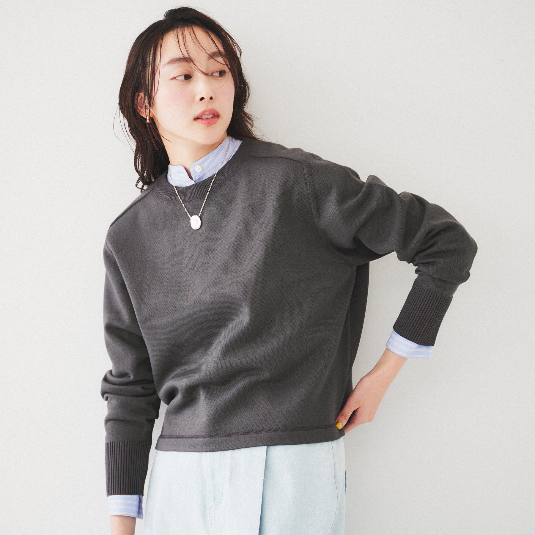 UNTITLED「【オンオフ使える】ドルマンスリーブニット」|ニット・セーター|