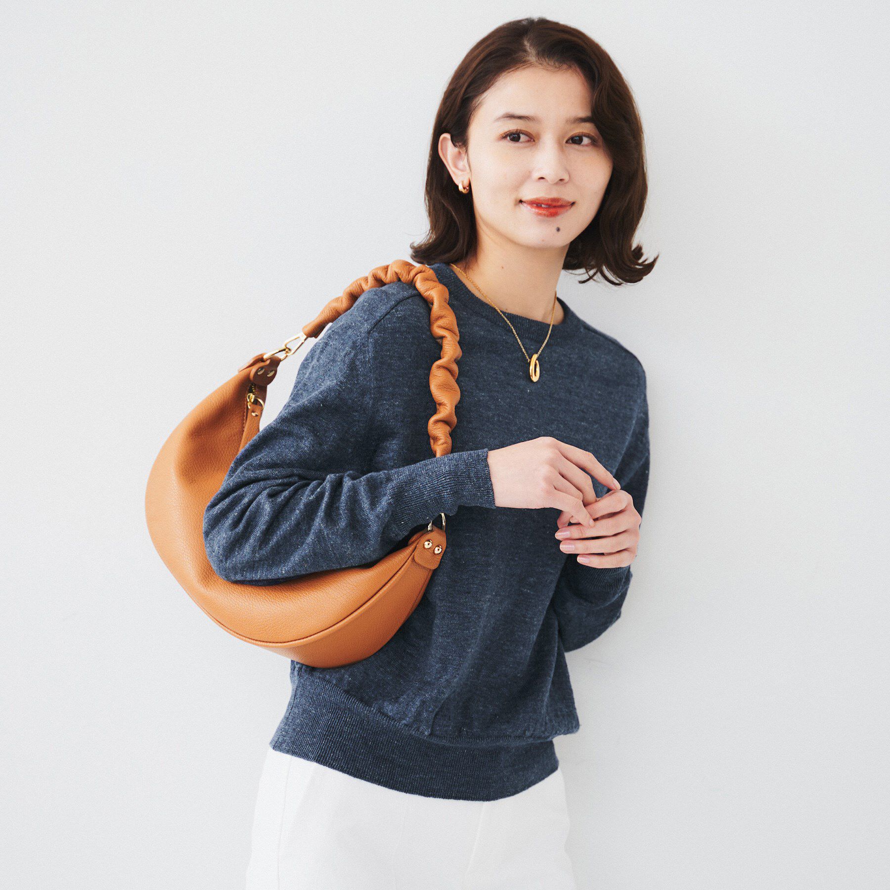 UNTITLED「【アンサンブル可能/洗える】リネン混ベーシックニット」|ニット・セーター|