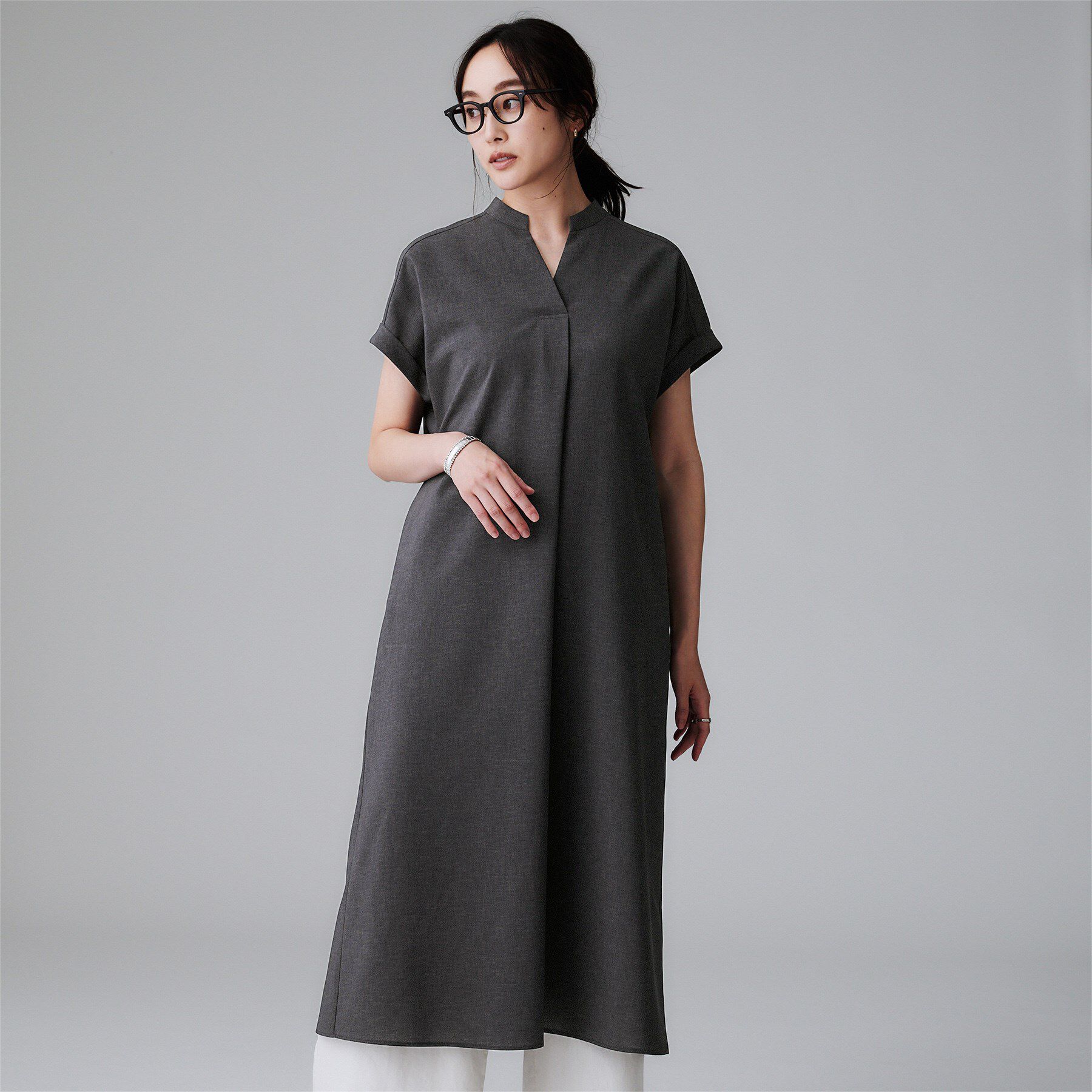 UNTITLED「【UV/はっ水】リラククールワンピース」|ワンピース|チャコールグレー(0