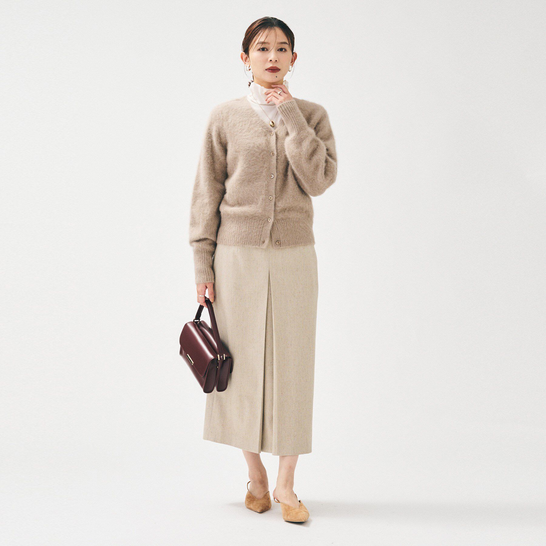 UNTITLED「【ふわふわニット/前後2WAY】フォックスカシミヤカーディガン」|カーディガン|