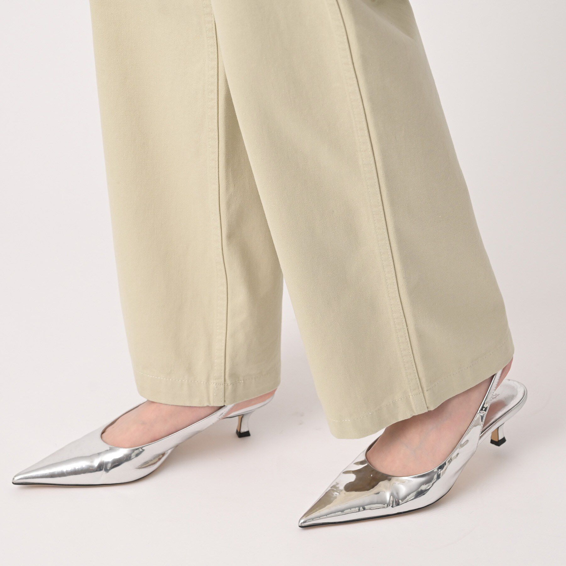 UNTITLED「【コットン100/洗える】サテンベイカーパンツ」|その他|