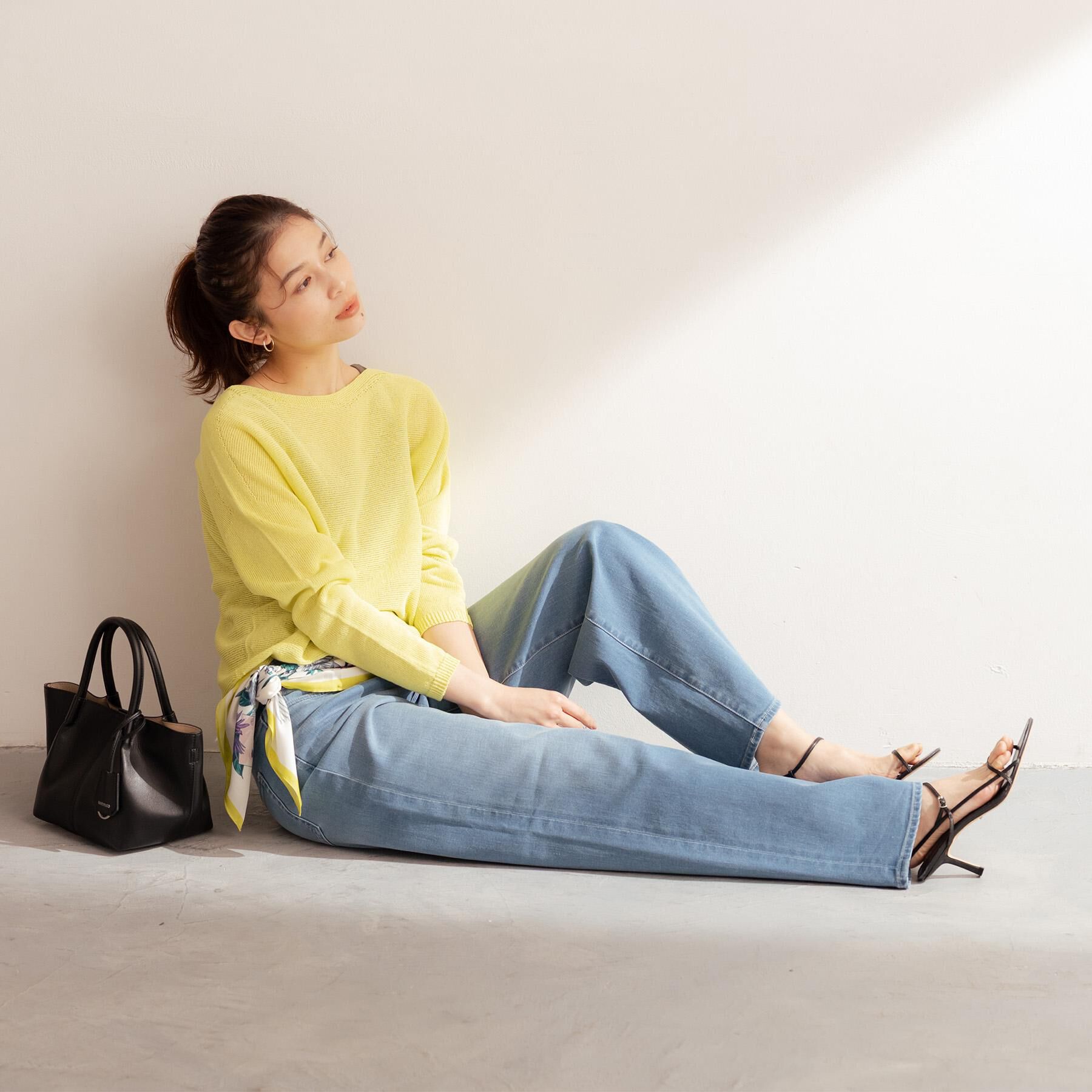 UNTITLED「【古畑星夏さん着用/8色展開/程よい透け感】ドライタッチボートネックニット」|ニット・セーター|