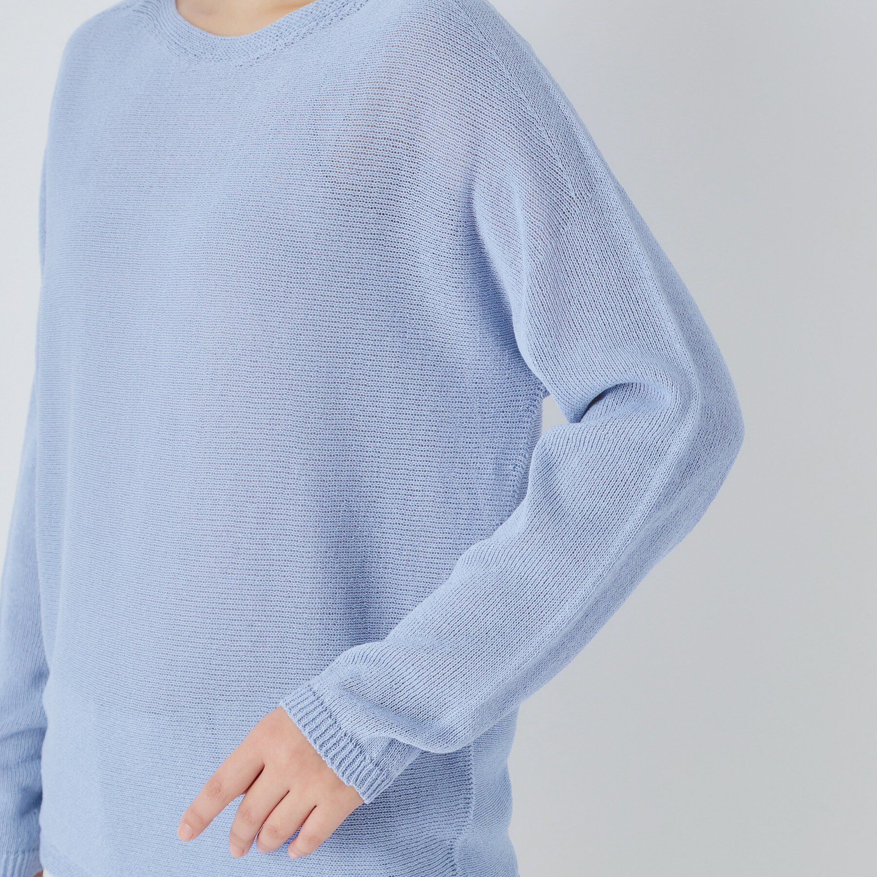 UNTITLED「【古畑星夏さん着用/8色展開/程よい透け感】ドライタッチボートネックニット」|ニット・セーター|