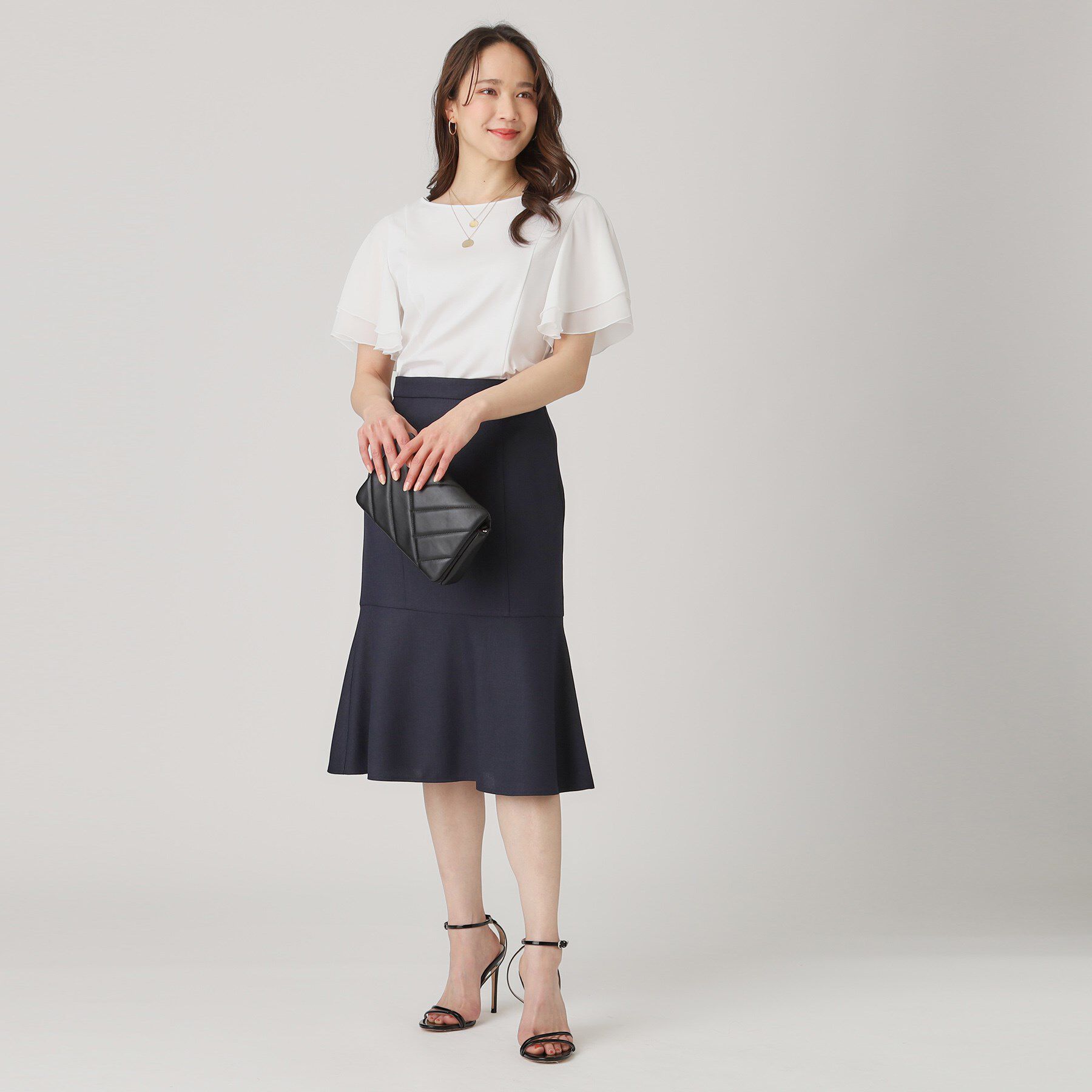 COUP DE CHANCE「【洗える／日本製】異素材組合せのジャージートップス」|Tシャツ・カットソー|