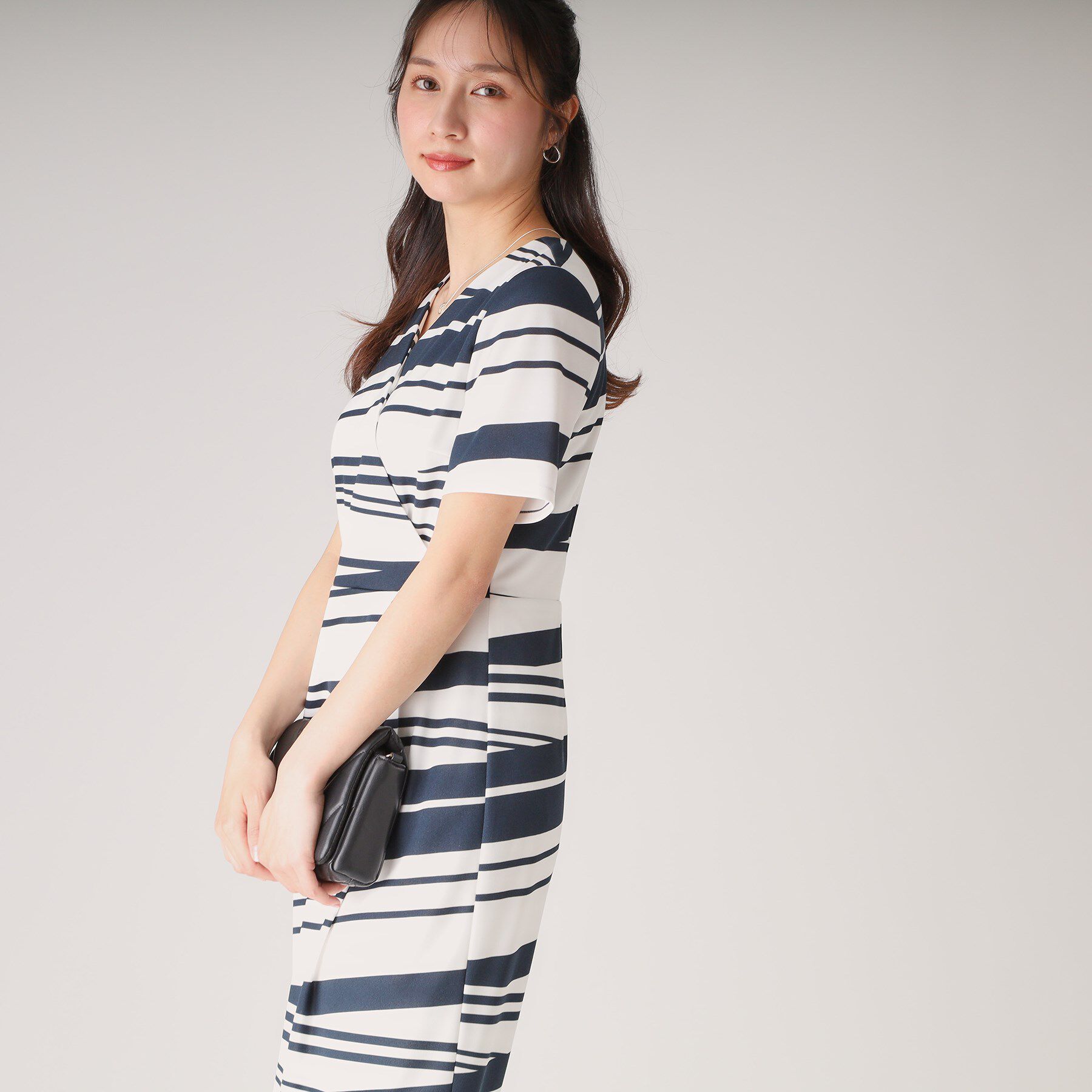 COUP DE CHANCE「【洗える／日本製】カシュクール風デザインワンピース」|ワンピース|