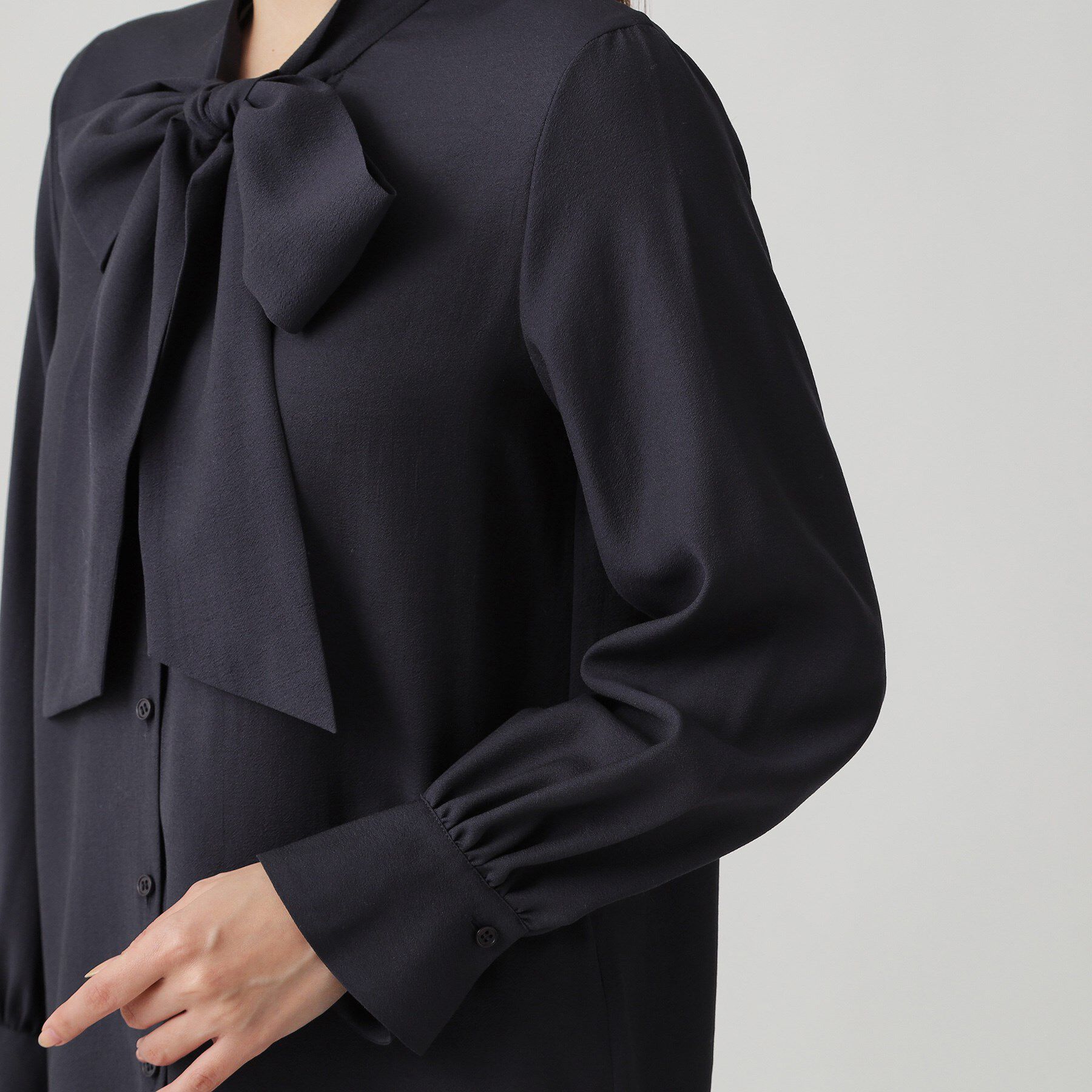 COUP DE CHANCE「【手洗い可／日本製】シアーリボンブラウス」|シャツ・ブラウス|