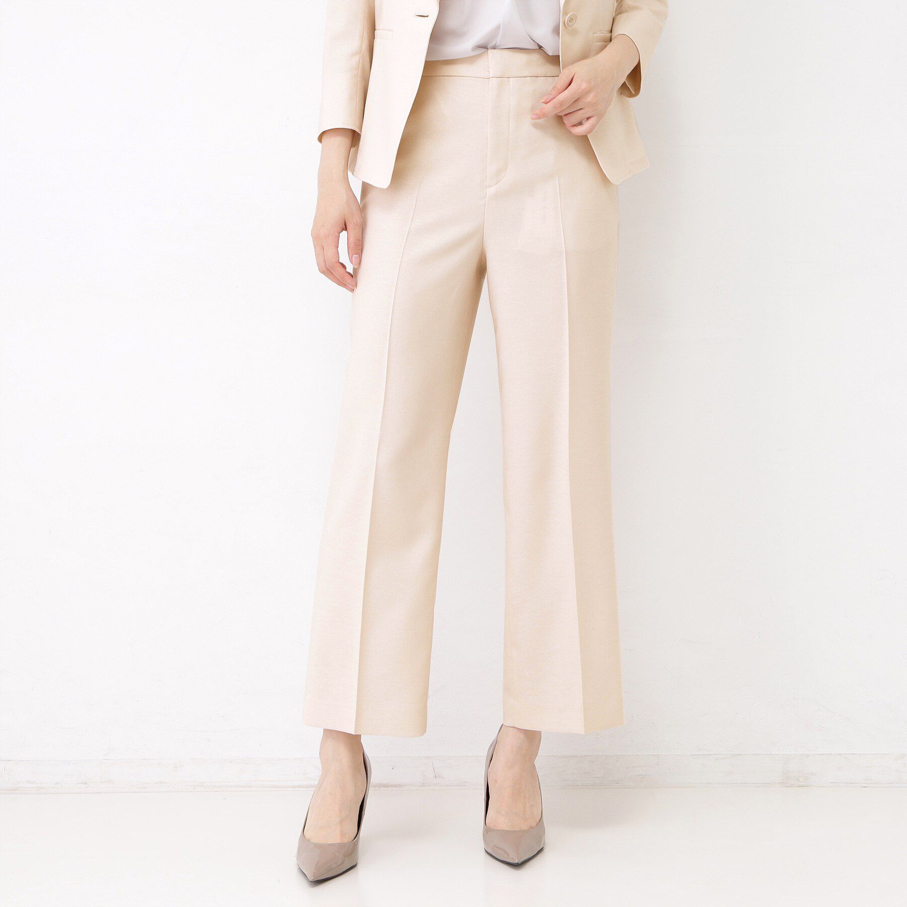 COUP DE CHANCE「【手洗い可／日本製／セットアップ可】リネンライク ストレートパンツ」|その他|