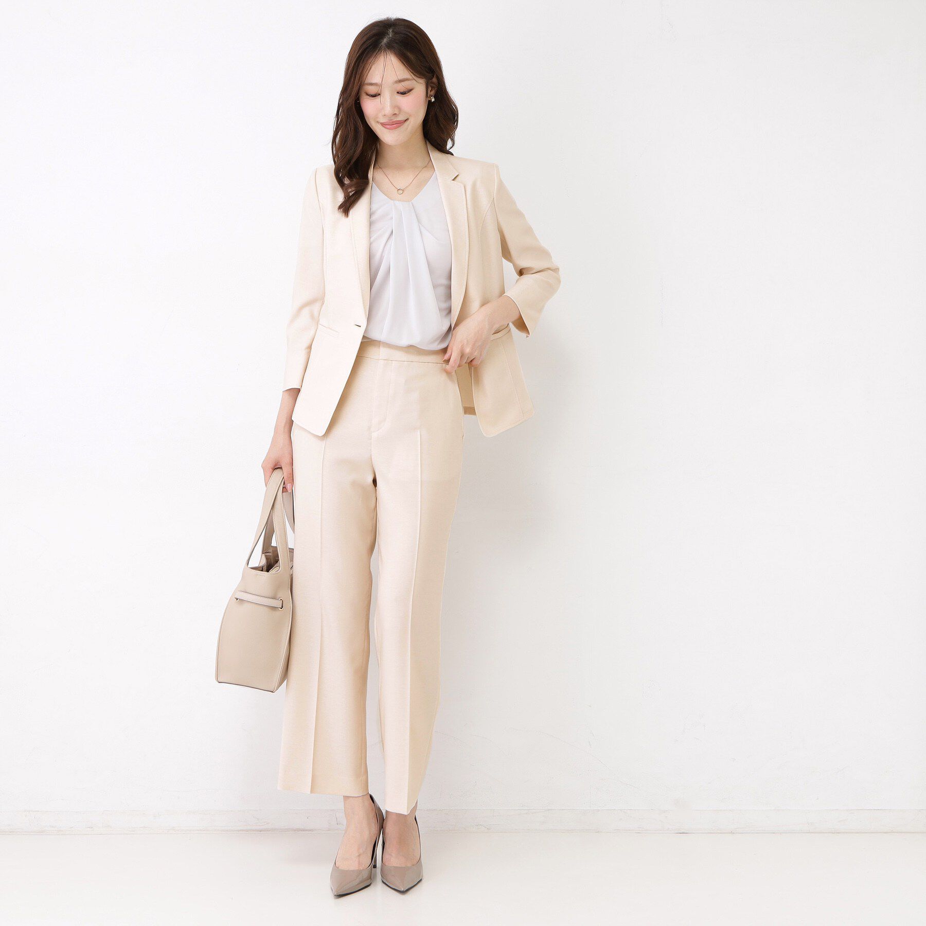 COUP DE CHANCE「【手洗い可／日本製／セットアップ可】リネンライク ストレートパンツ」|その他|