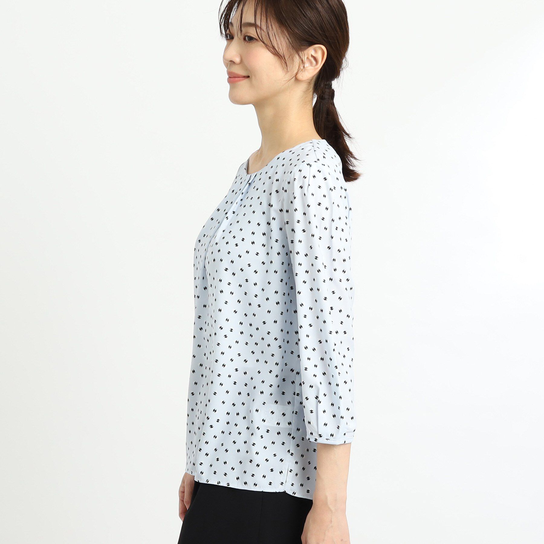 Reflect「【夏SALE／単品使いもできる】プリントブラウス着流しカーディガンニット」|カーディガン|