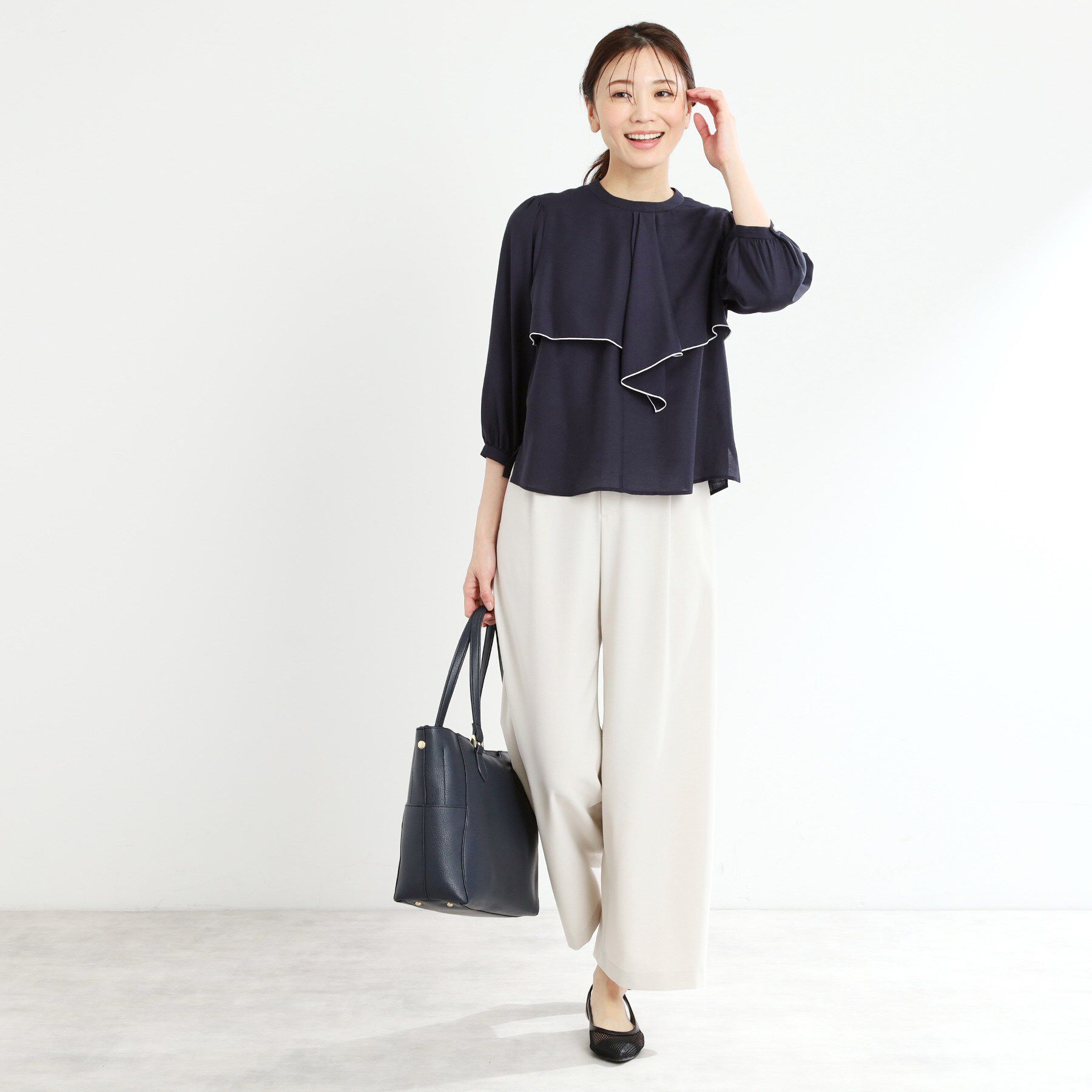 Reflect「【洗える】ラッフルフリルブラウス」|シャツ・ブラウス|