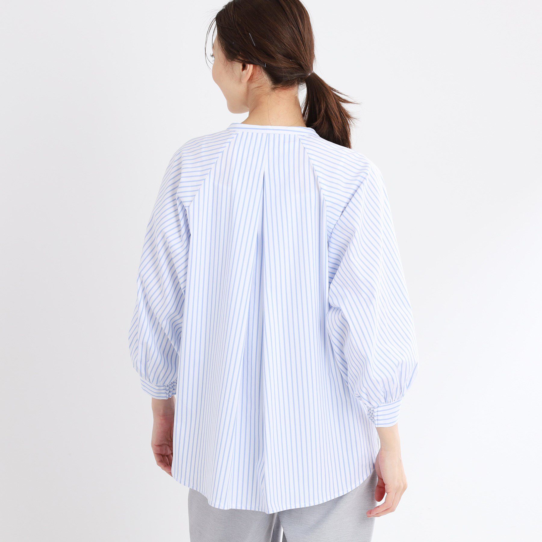 Reflect「【夏SALE／E‐QUALITY／手洗い可】ストライプシャツ」|シャツ・ブラウス|