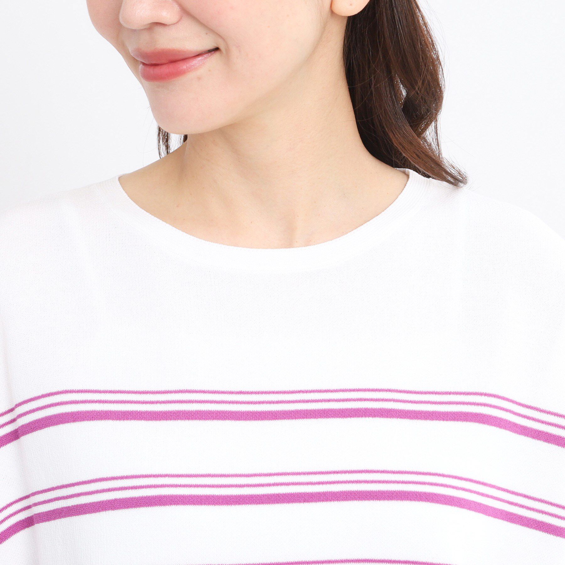 Reflect「【WEB先行カラーあり／手洗い可】スレッドボーダーニット」|ニット・セーター|