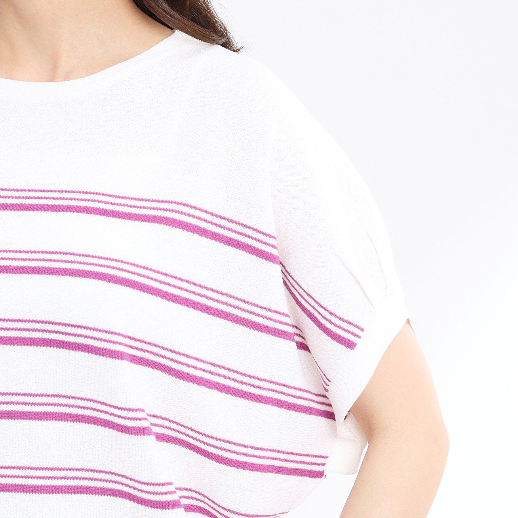 Reflect「【WEB先行カラーあり／手洗い可】スレッドボーダーニット」|ニット・セーター|