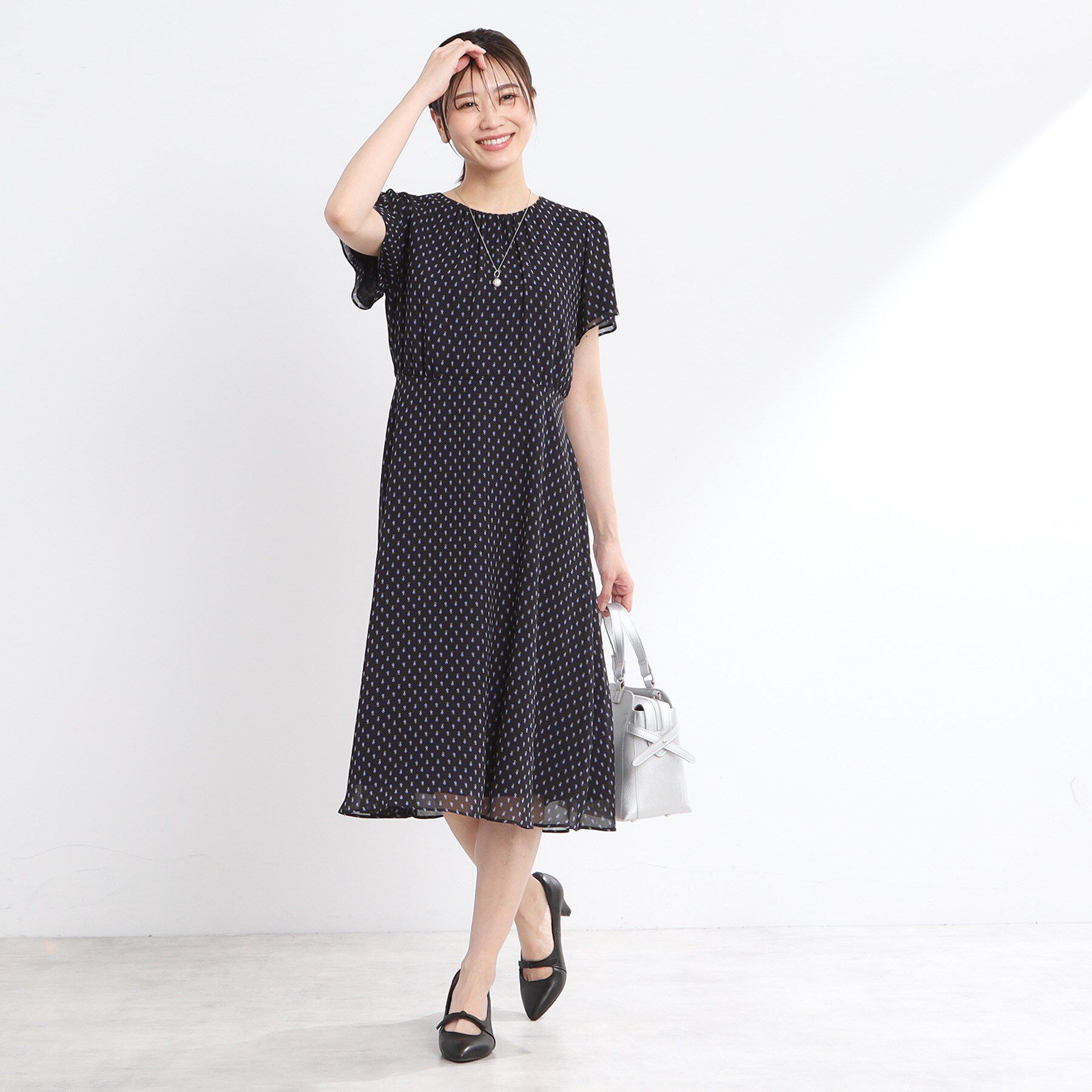 Reflect「【夏SALE／WEB先行カラーあり／マシンウォッシュ可】コツキ幾何柄ワンピース」|ワンピース|