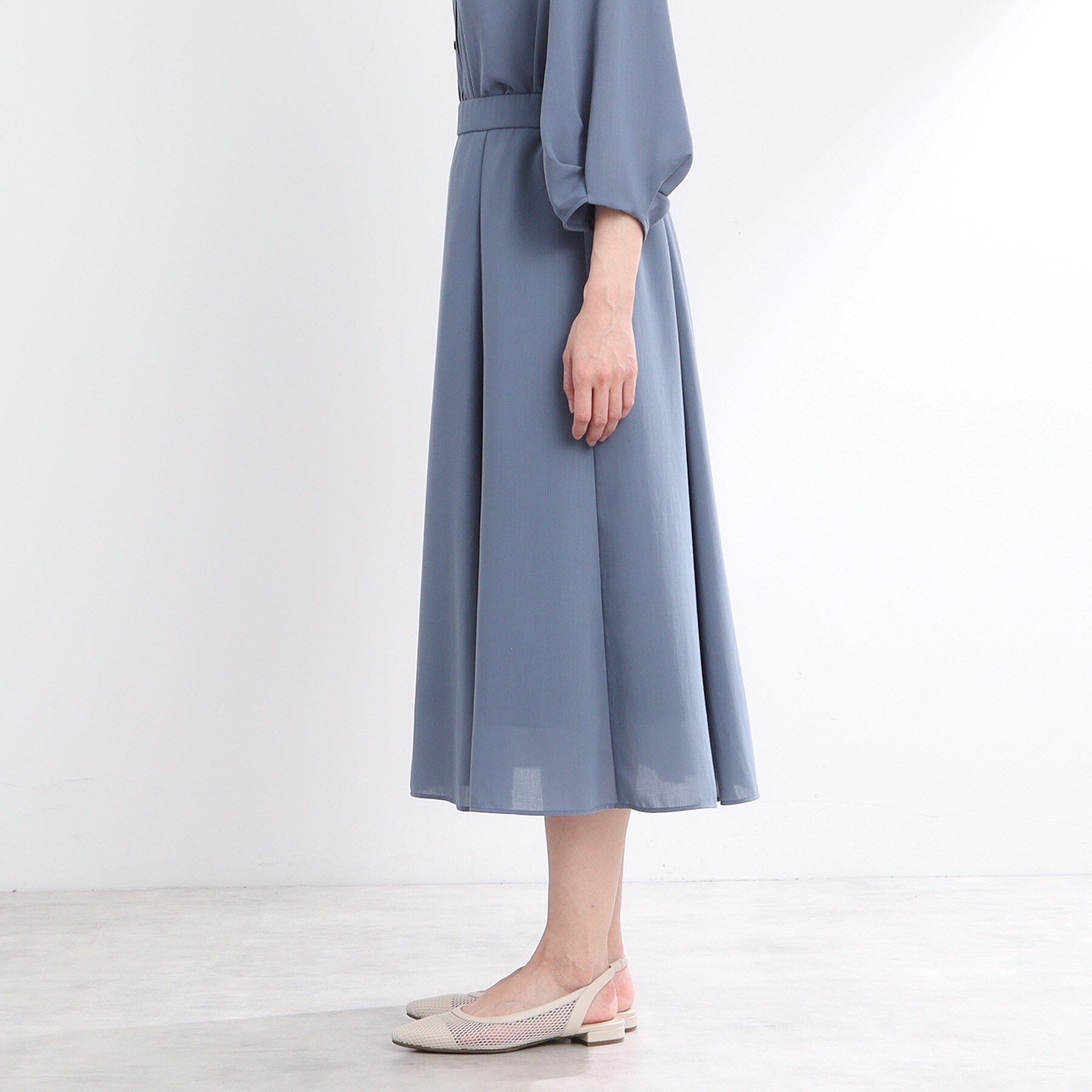 Reflect「【マシンウォッシュ可／ウエスト総ゴム／セットアップ可】エアリーロングスカート」|スカート|