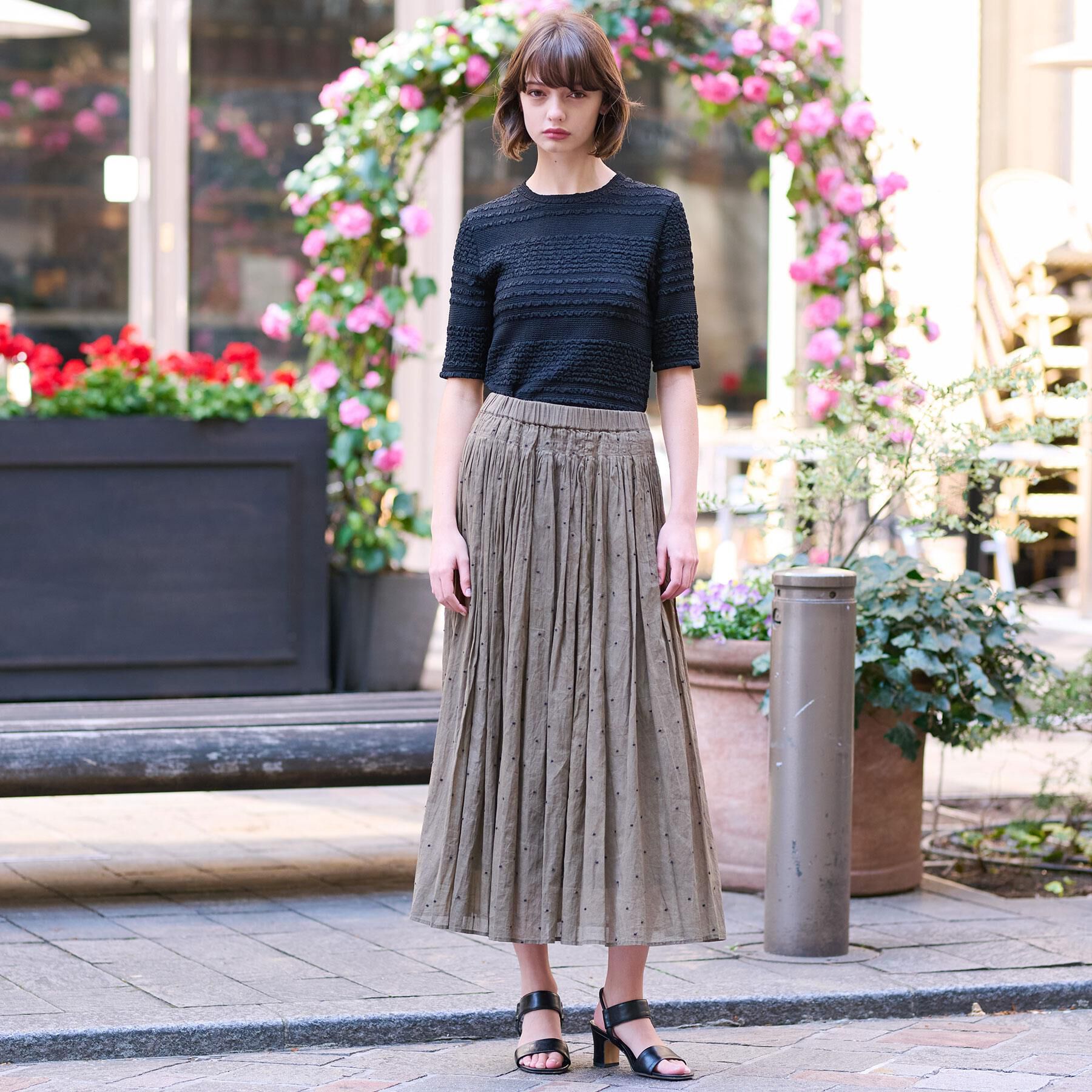 DRESSTERIOR「【洗える/伸縮性】フリルジャージTシャツ」|Tシャツ・カットソー|