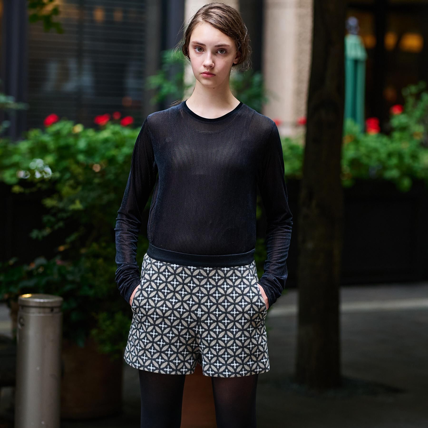 DRESSTERIOR「【洗える/リブベロア】シアーリブベロアカットソー」|Tシャツ・カットソー|