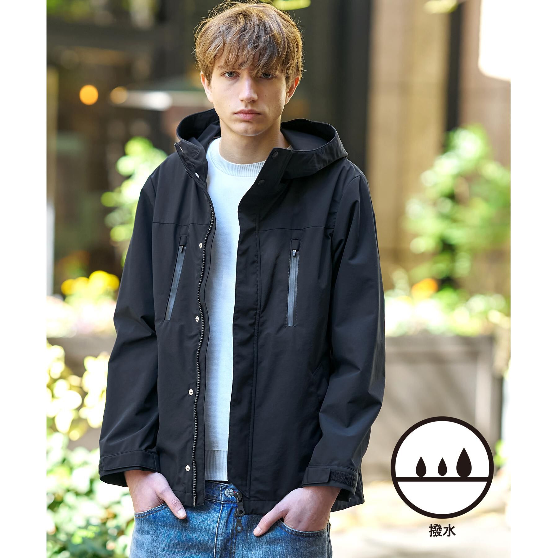 DRESSTERIOR「【防水/透湿素材/ウォッシャブル】ウォータープルーフ マウンテンパーカー」|ブルゾン・スタジャン|ブラック(019)