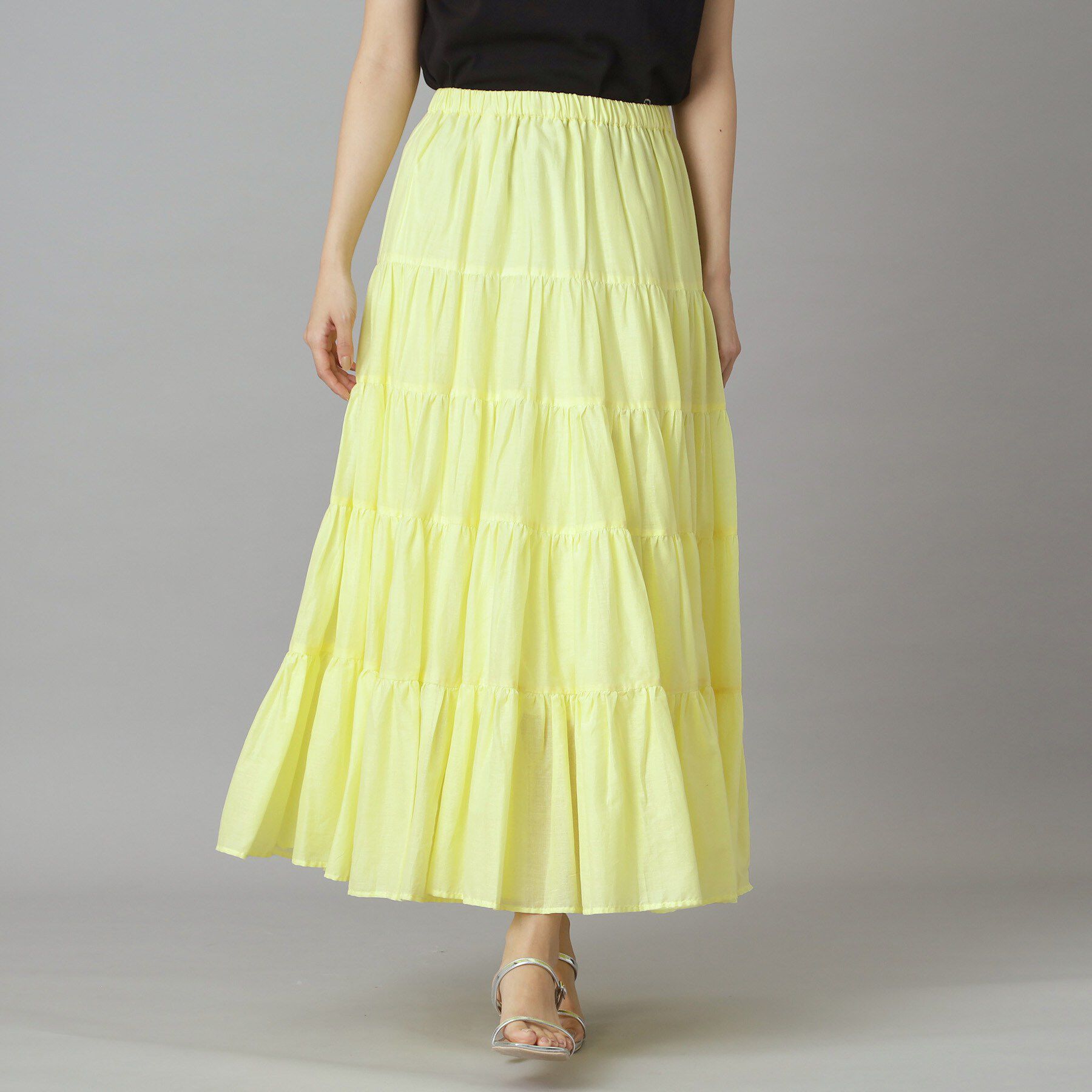 DRESSTERIOR「【再入荷】コットンボイルティアードスカート」|スカート|