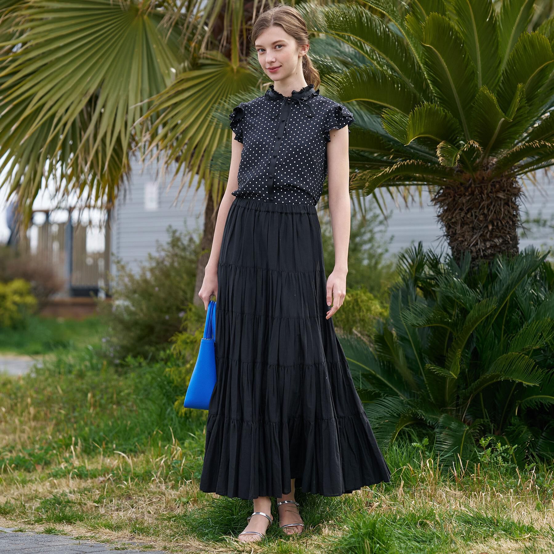 DRESSTERIOR「【再入荷】コットンボイルティアードスカート」|スカート|