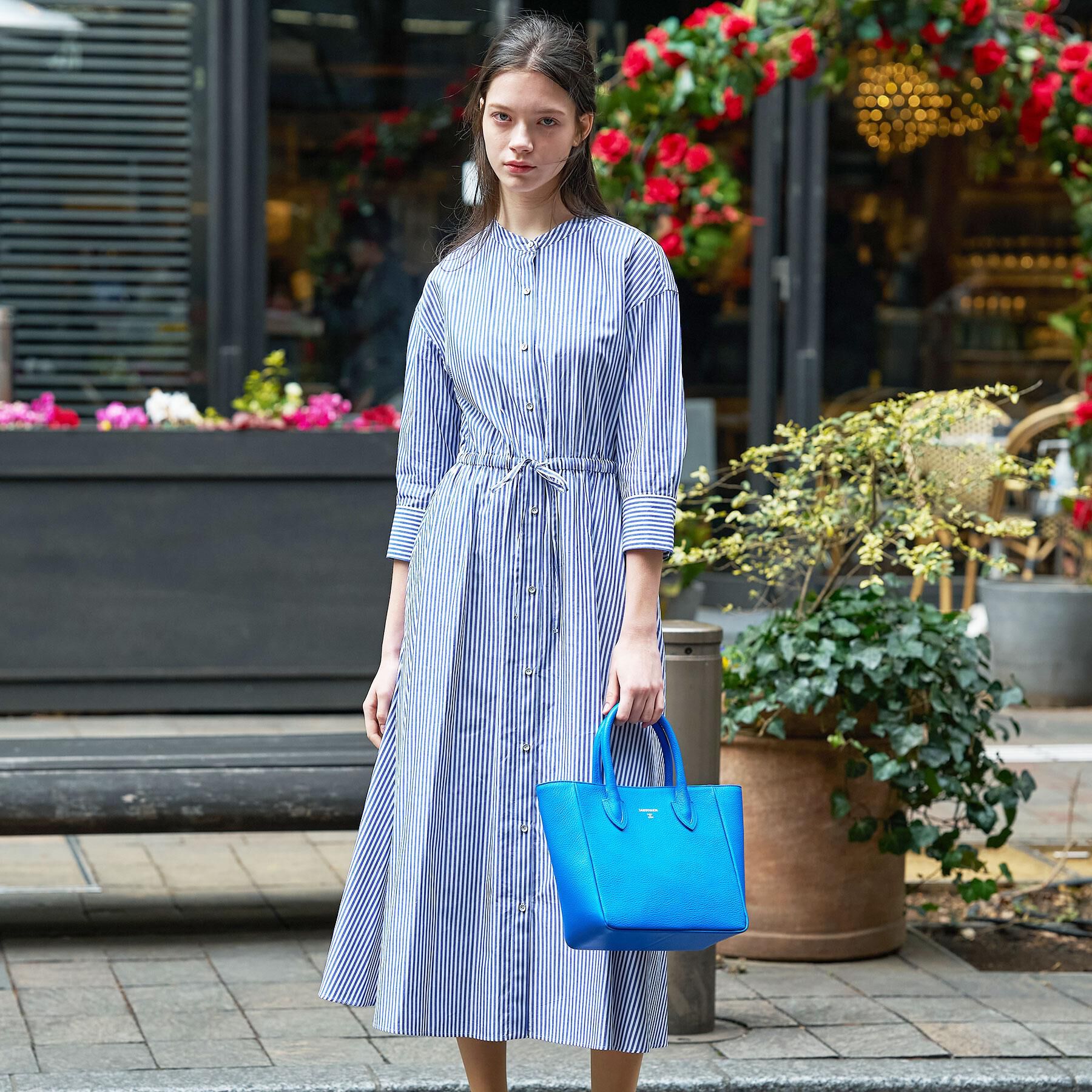 DRESSTERIOR「【ウォッシャブル】ロンスト シャツワンピース」|ワンピース|ブルー(393)