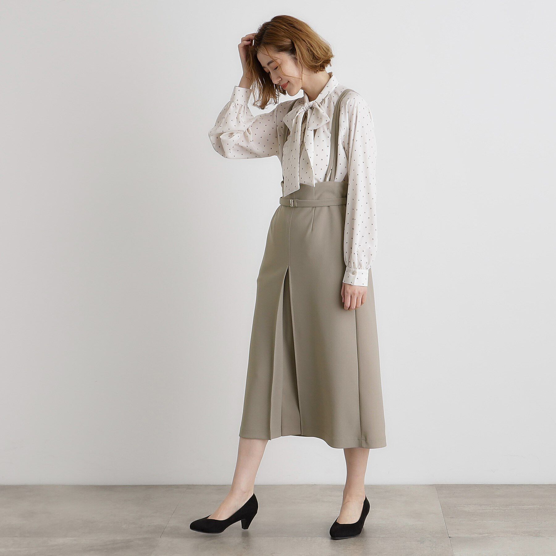 grove「取り外しストラップ付ナロースカート」|スカート|