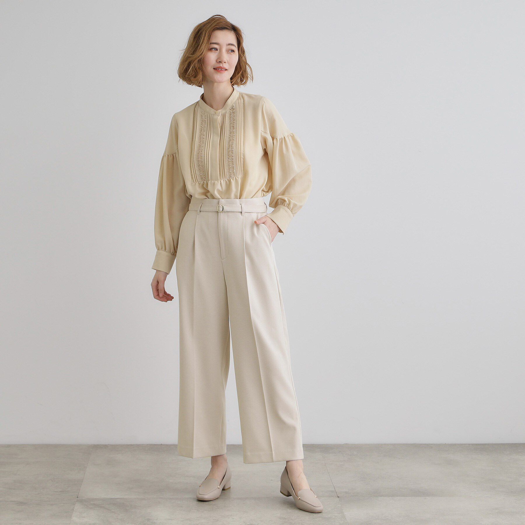 grove「【雑誌掲載】バックルベルトクロップドワイドパンツ」|その他|