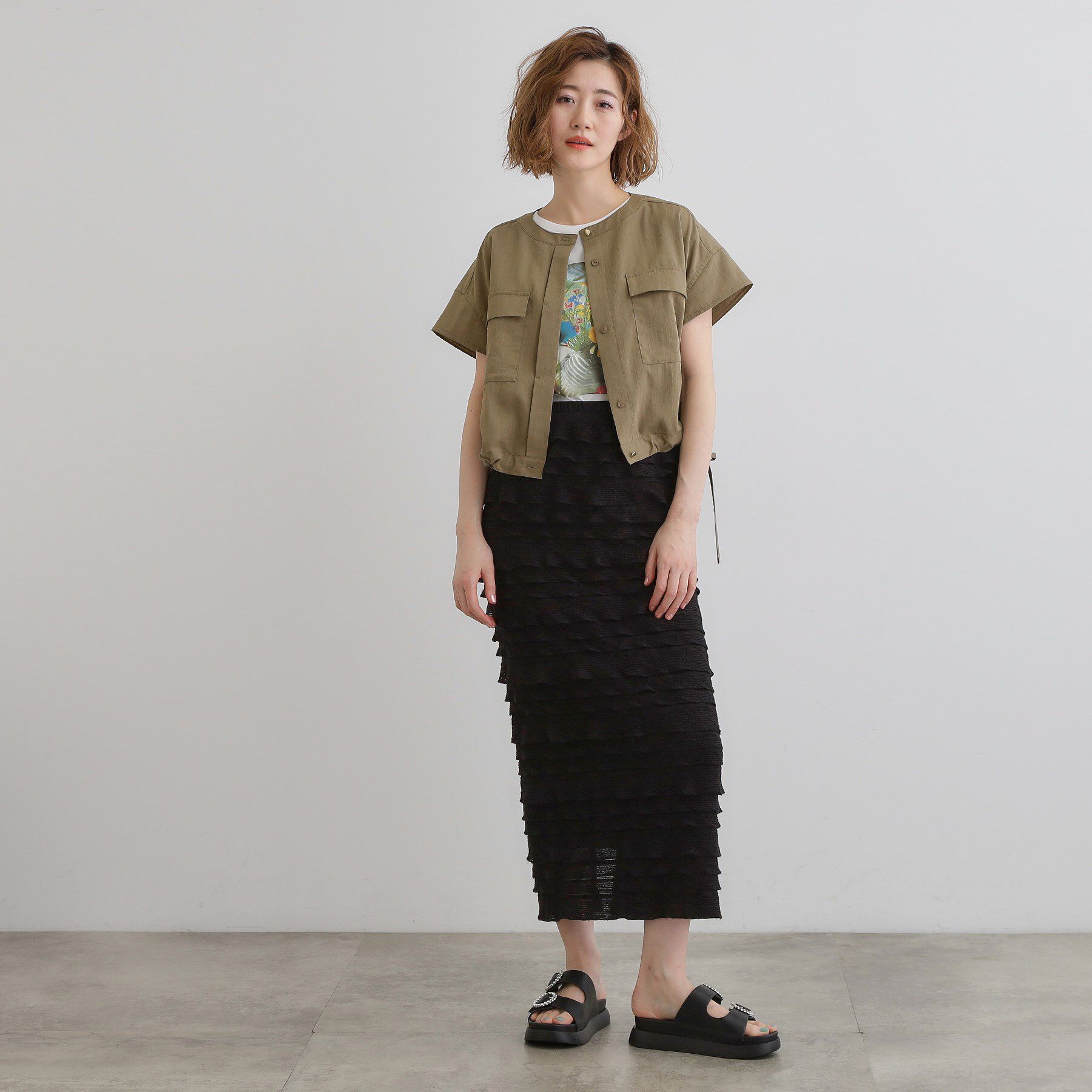 grove「【品よく着こなす、大人のワークスタイル】ワークジャケット&times;ワンピースセット」|ワンピース|