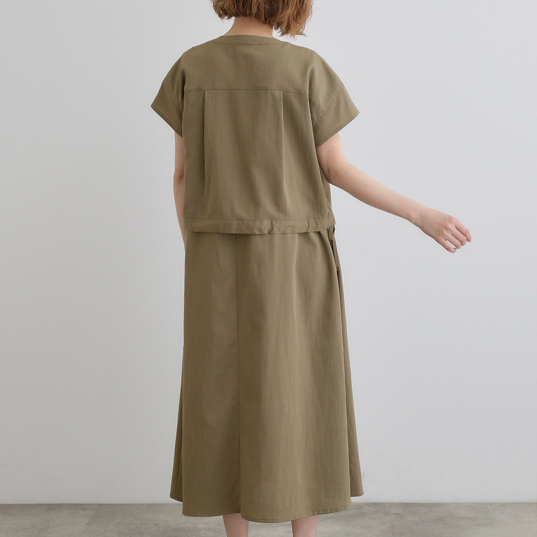 grove「【品よく着こなす、大人のワークスタイル】ワークジャケット&times;ワンピースセット」|ワンピース|