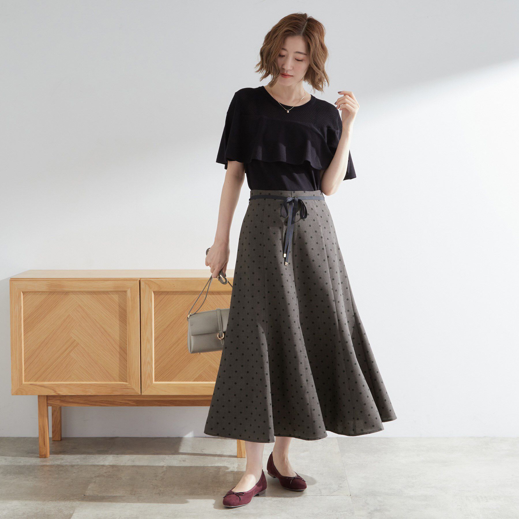 grove「ドットで華やぐ　軽やかマーメイドスカート」|スカート|