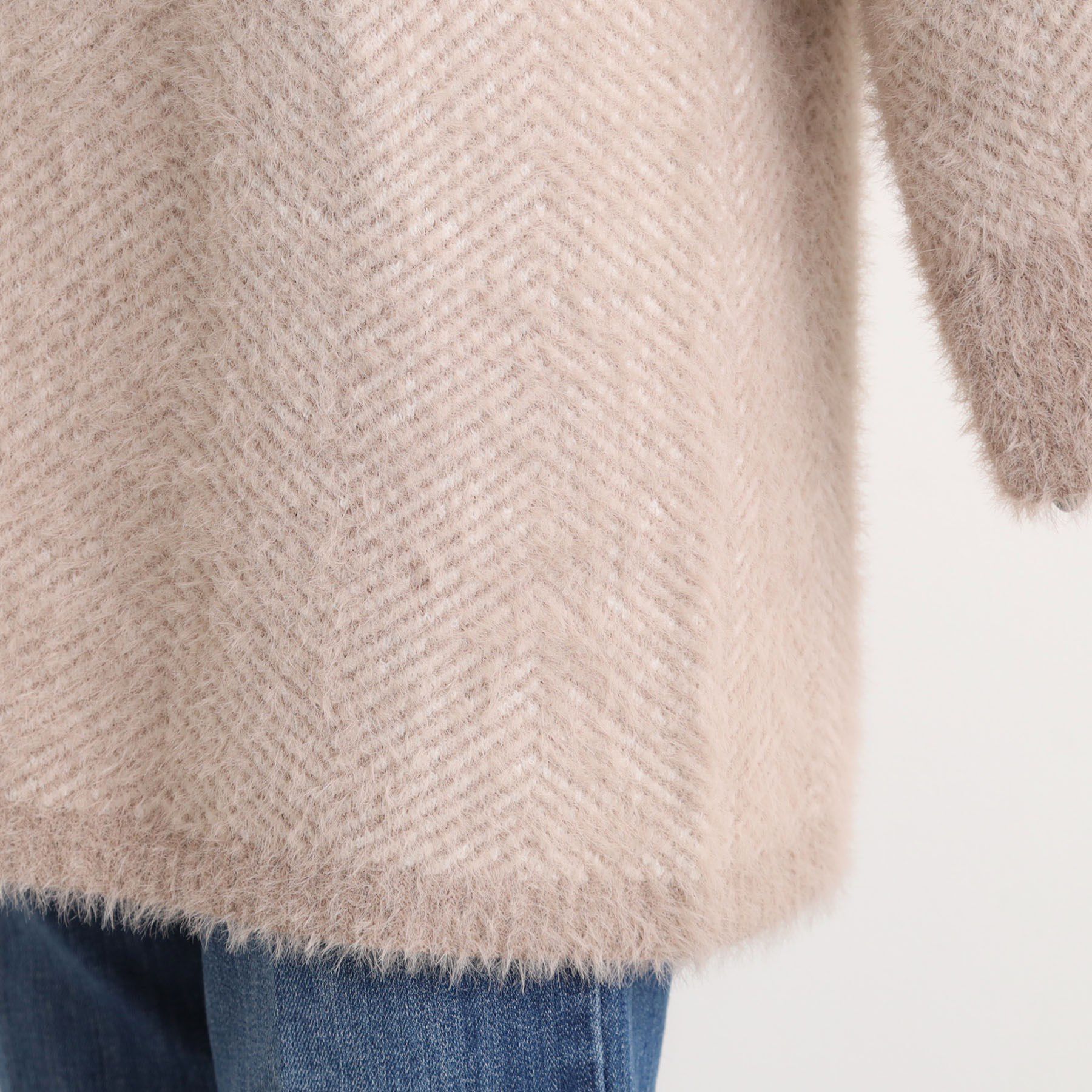 grove「ヘリンボーンジャカードチュニック」|ニット・セーター|