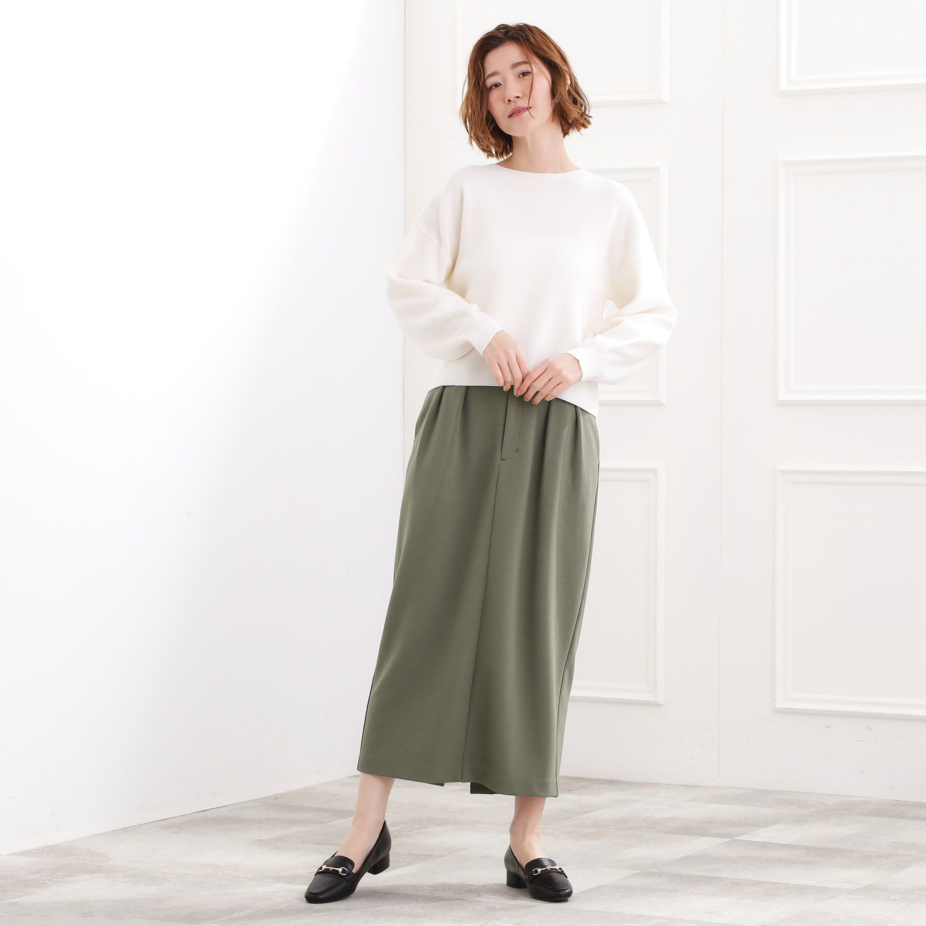 grove「カットツイルタックナロースカート」|スカート|