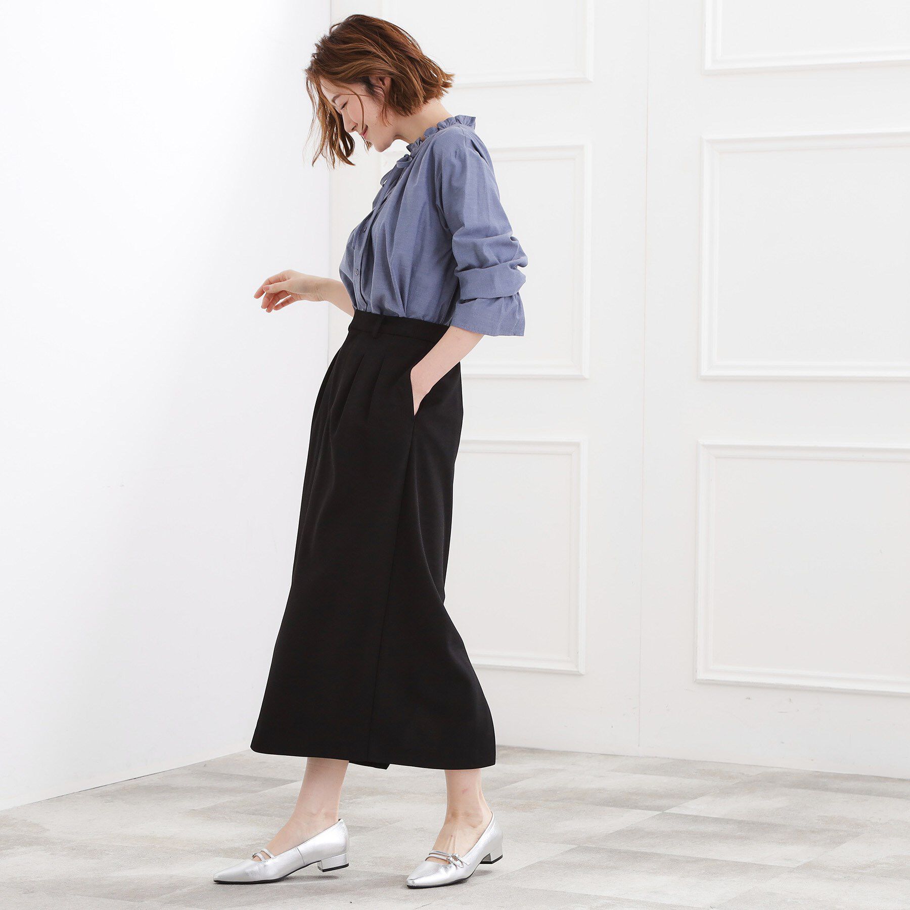 grove「カットツイルタックナロースカート」|スカート|