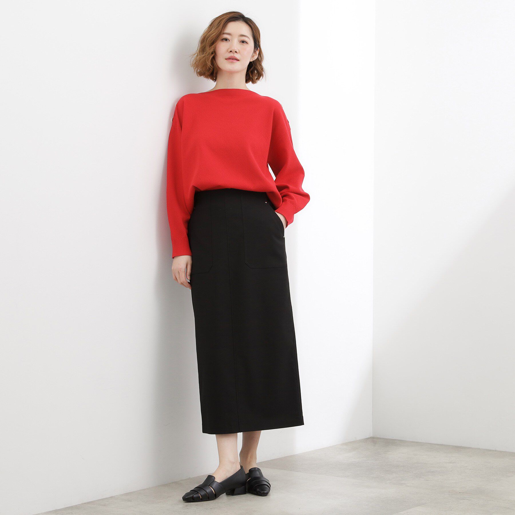 grove「【貴島明日香さん着用】ハイパーストレッチナロースカート」|スカート|