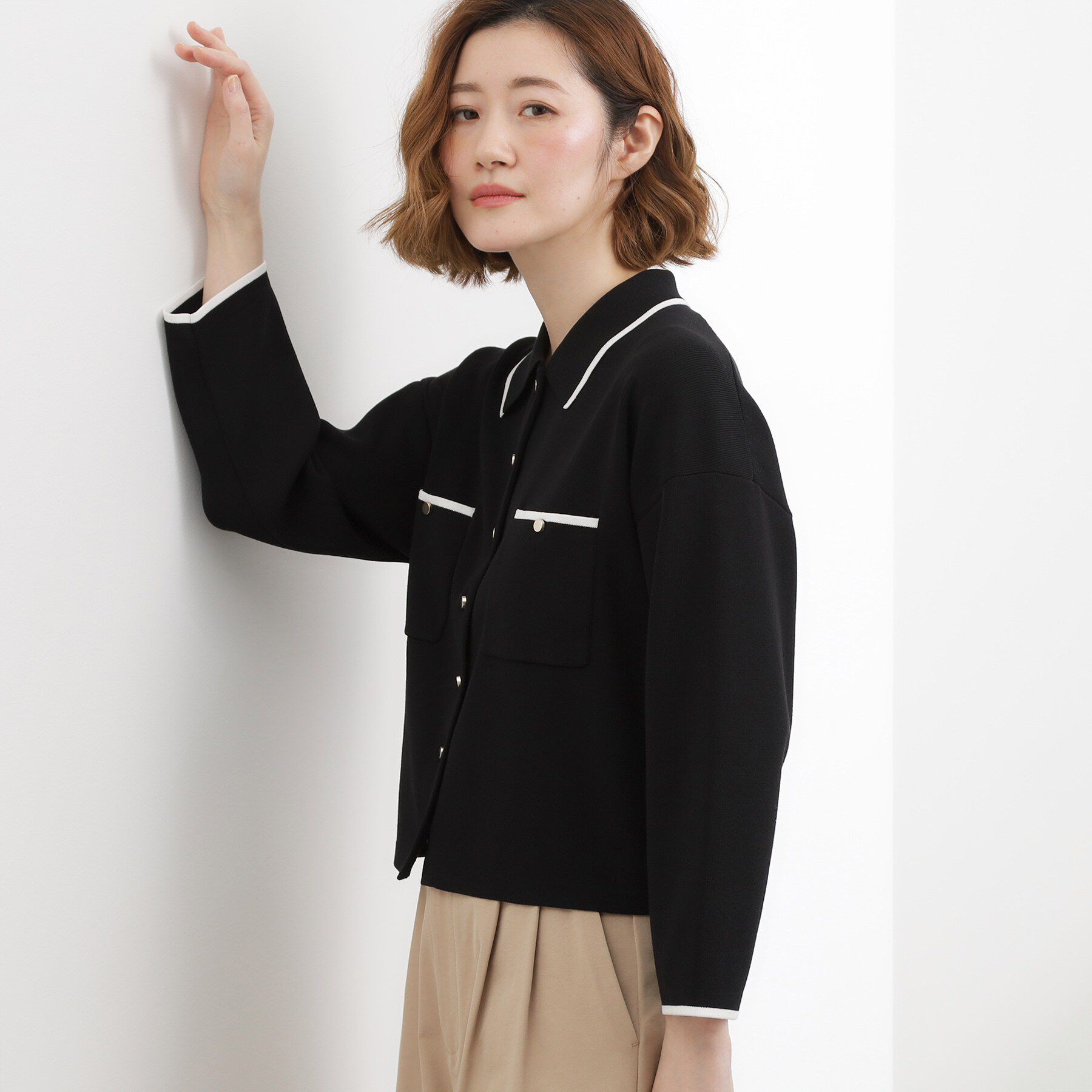 grove「高評価！一枚でも羽織でも、大人のTOPS風カーディガン」|カーディガン|