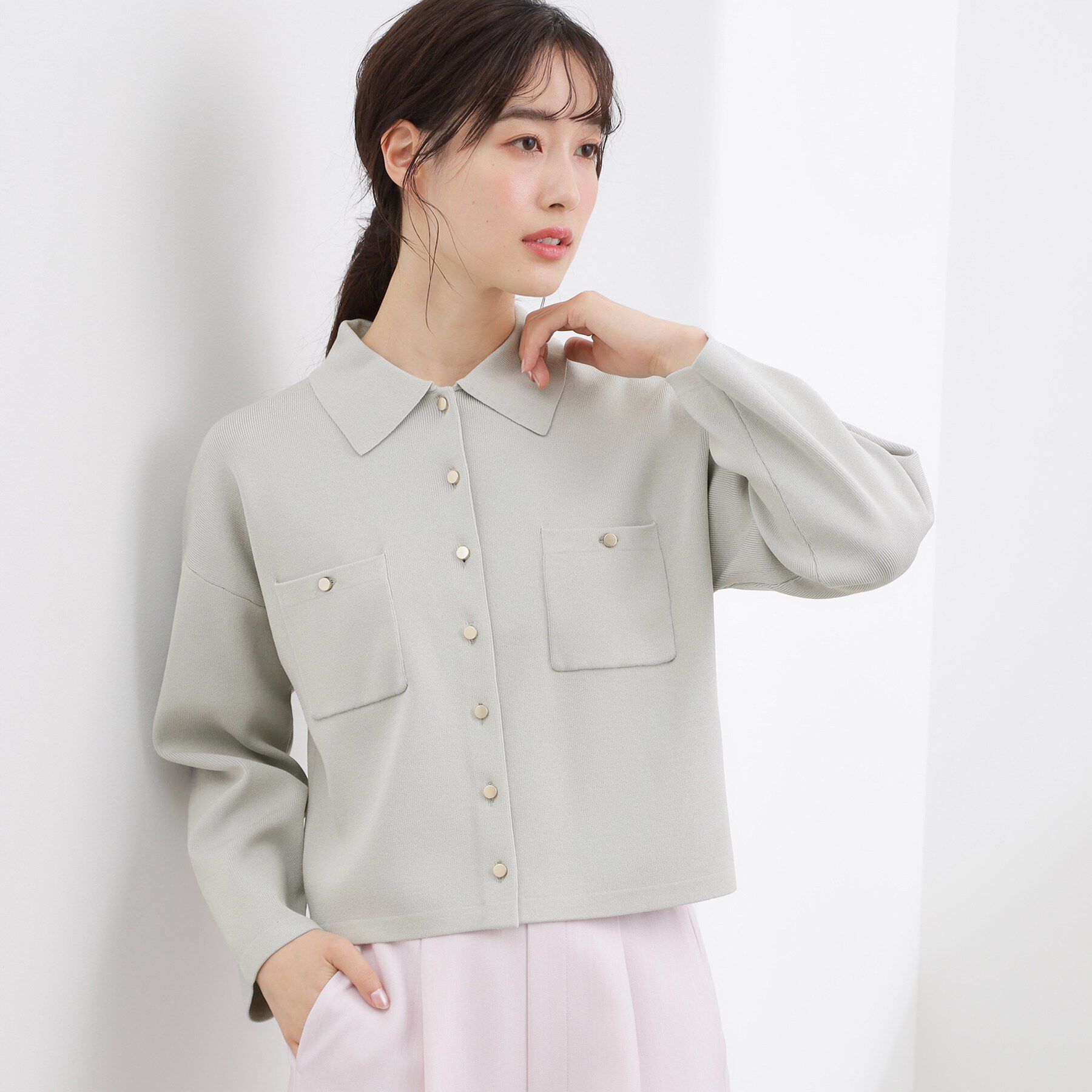 grove「高評価！一枚でも羽織でも、大人のTOPS風カーディガン」|カーディガン|ライトグレー(010