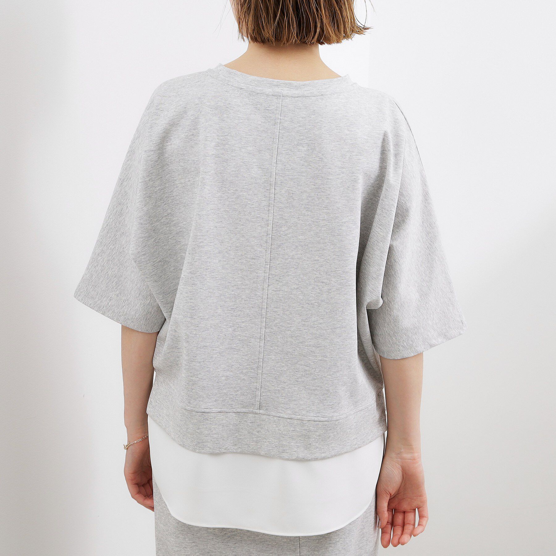 grove「【時短コーデ】シルキーポンチレイヤード風セットアップ」|スーツ|